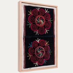 Framed Kazak Embroidery Fragment Early 20th C.