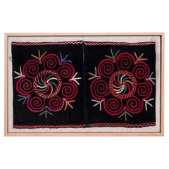 Vintage Framed Kazak Embroidery Fragment Early 20th C.