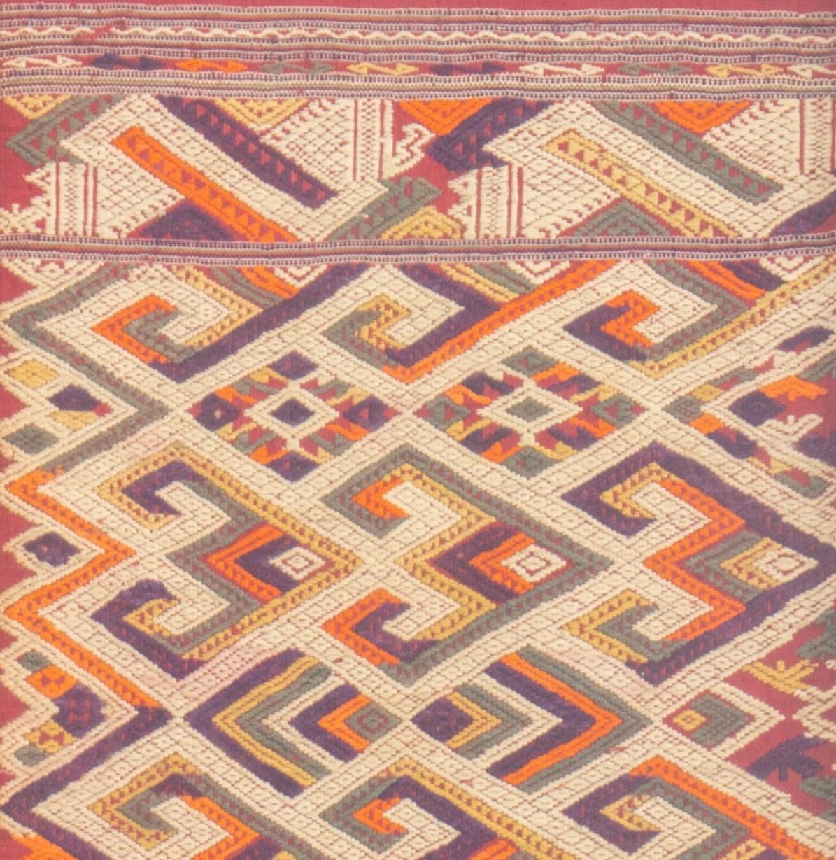 Tribal Framed Kilim Handknotted Textile Panel For Sale