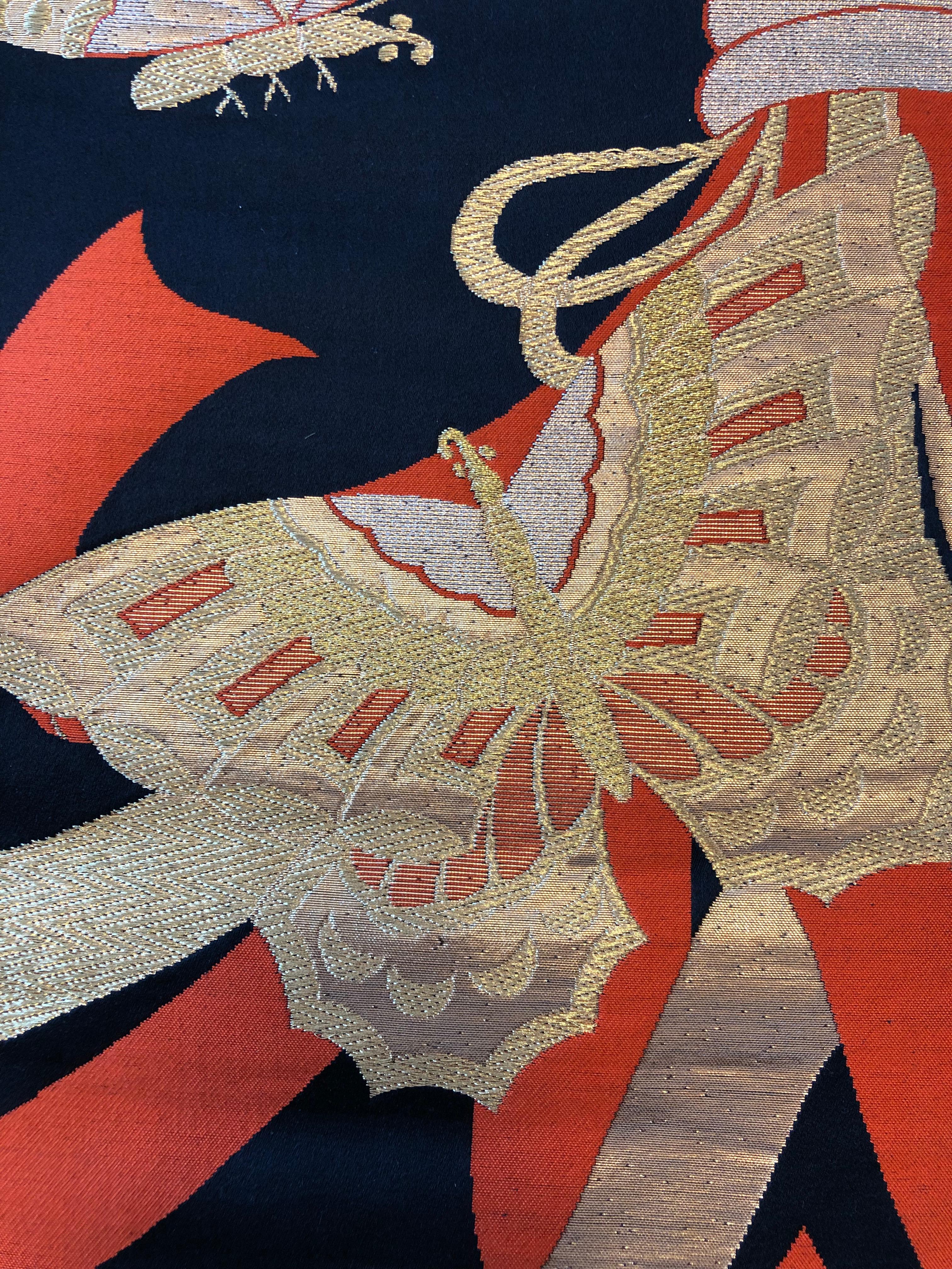 Gerahmte Kimono-Kunst, „Schmetterling des Fortunen“ von Kimono-Couture, japanische Wandkunst im Zustand „Neu“ im Angebot in Shibuya City, Tokyo