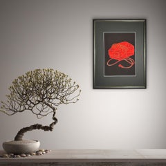 Framed Kimono Art "FUMI BAKO"  by Kimono-Couture, Japanese Wall Art, Textile Art