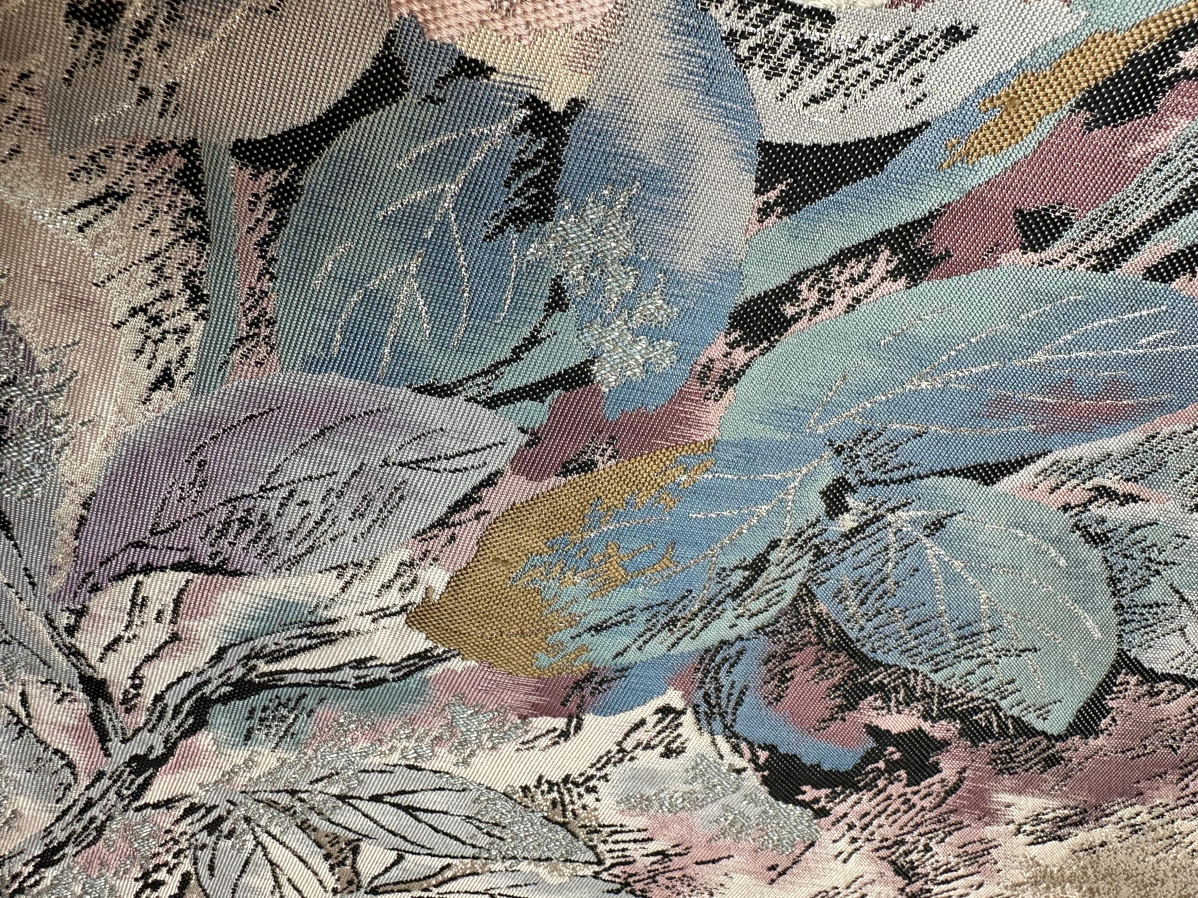 Gerahmte Kimono-Kunst „Prosperous Blossom“ von Kimono-Couture, japanische Textilkunst im Angebot 6