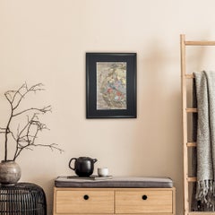 Framed Kimono Art, "The Queen of Peacocks" by Kimono-Couture, Japanese Wall Art