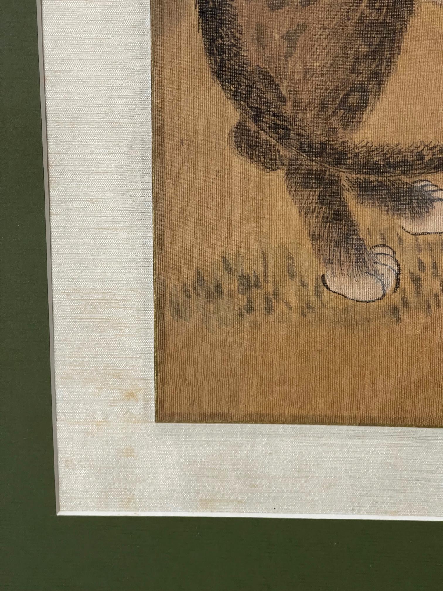 Peinture folklorique coréenne Jakhodo Tiger and Magpie encadrée, l'une des quatre en vente 2