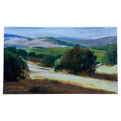 Framed Landscape Oil Painting by Thomas Gronbukt