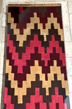 Pannello tessile Nazca di grandi dimensioni con cornice e disegno geometrico