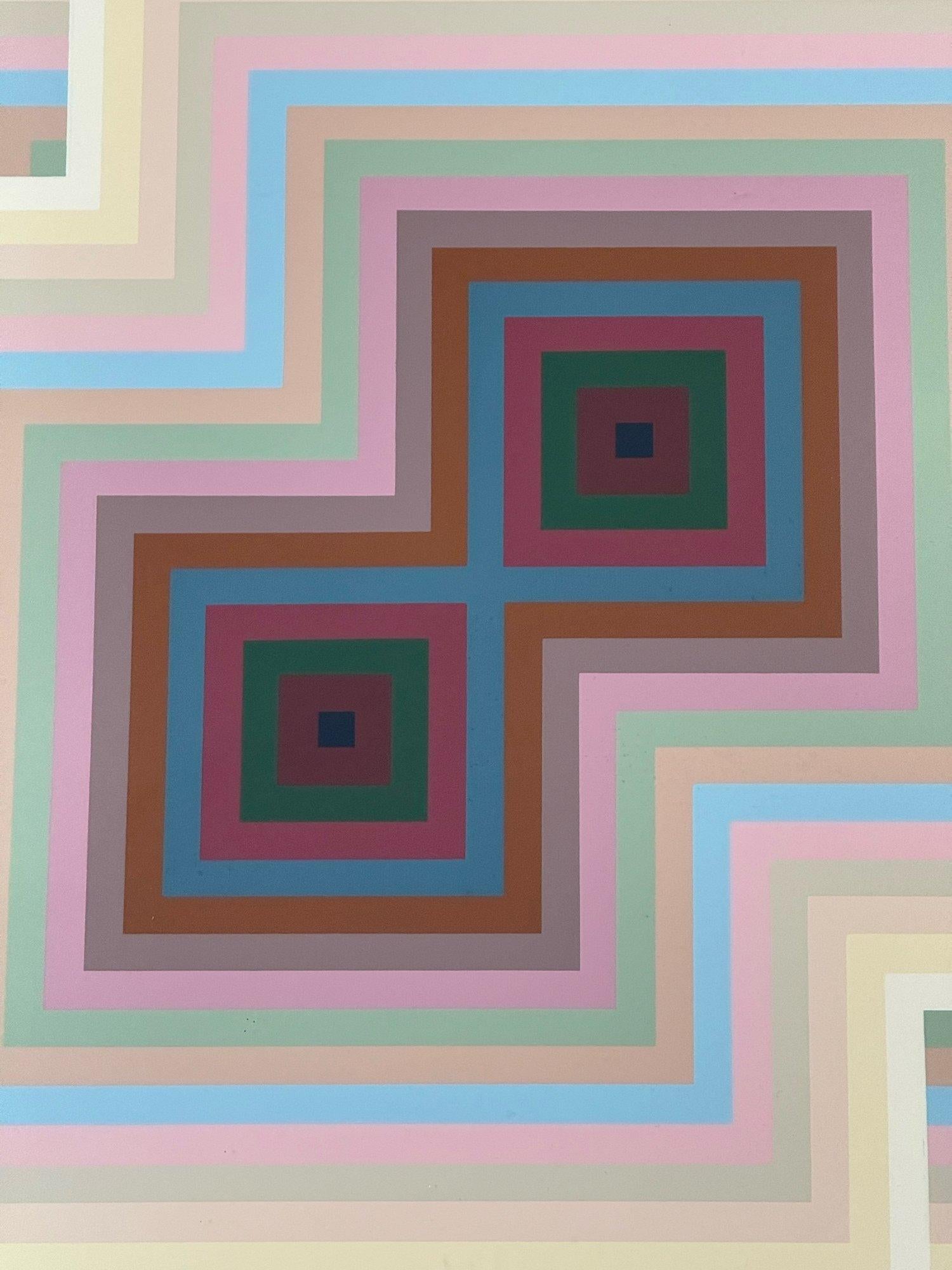 Gerahmtes großes OP-Kunstwerk (Postmoderne) im Angebot