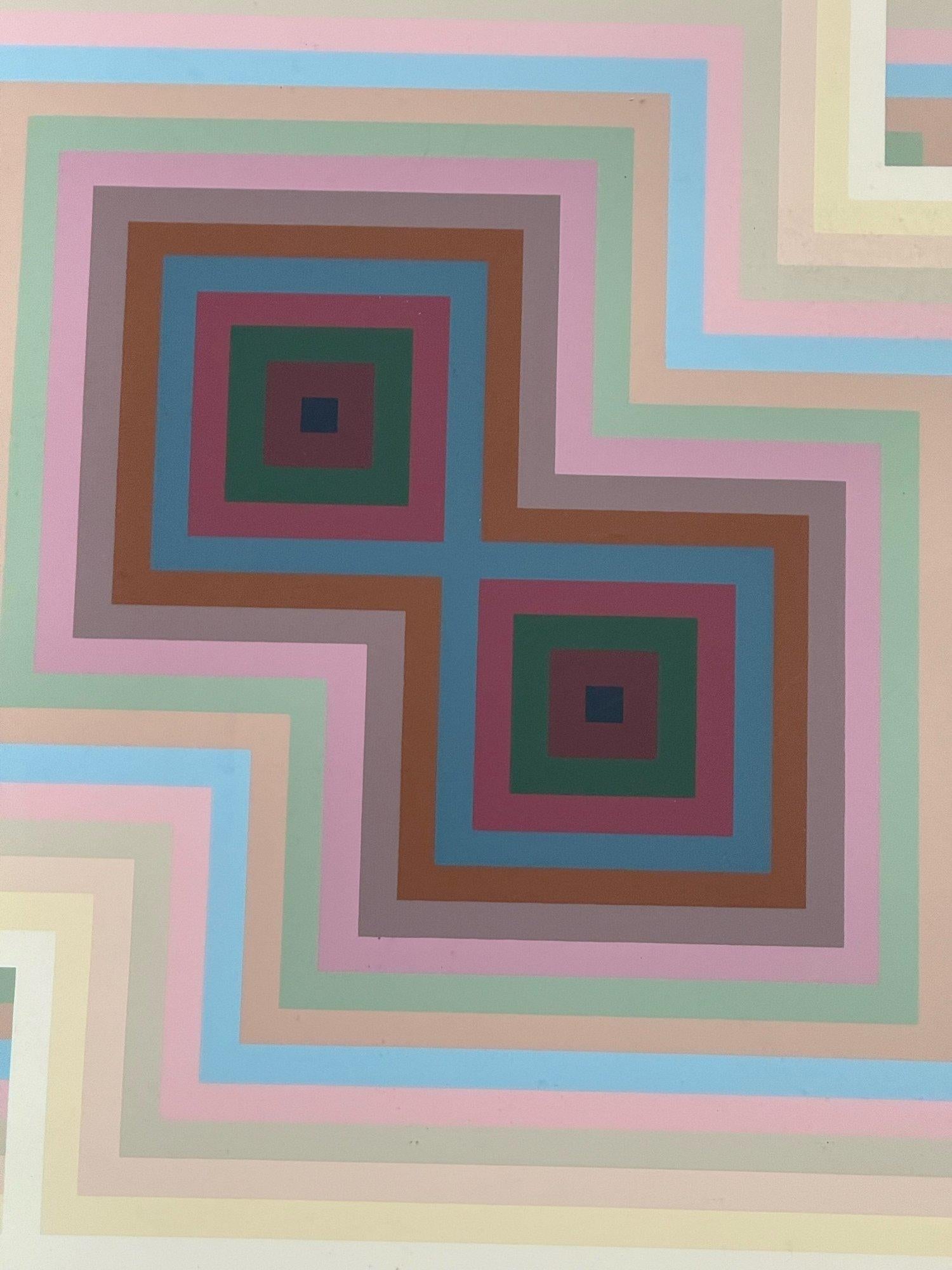 Gerahmtes großes OP-Kunstwerk im Angebot 2