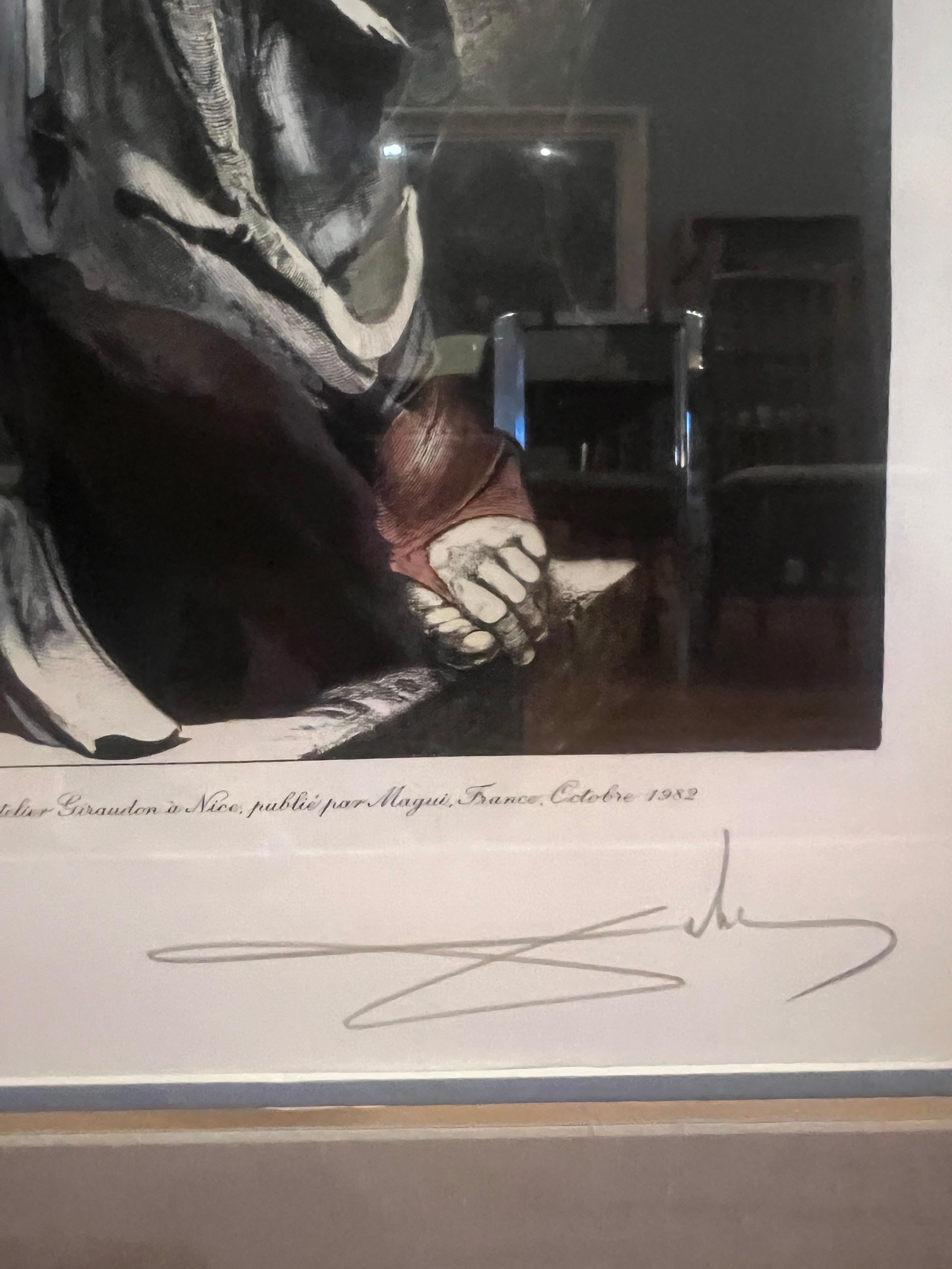 Gerahmt Großer Salvador Dali signiert & nummeriert 22/133 Moises De Miguel Angel, gerahmt (Glas) im Angebot