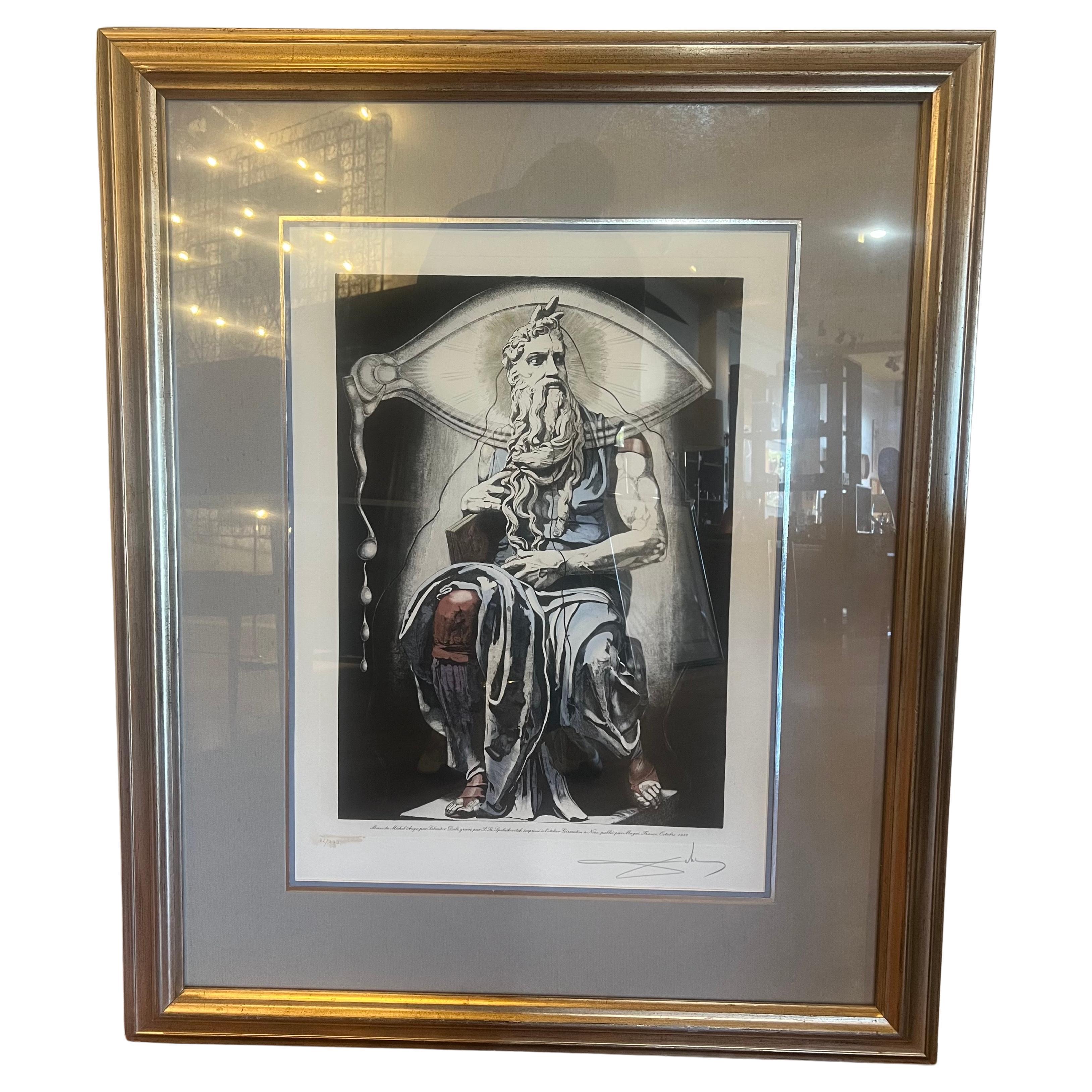 Framed Large Salvador Dali Signed & Numbered 22/133 Moises De Miguel Angel