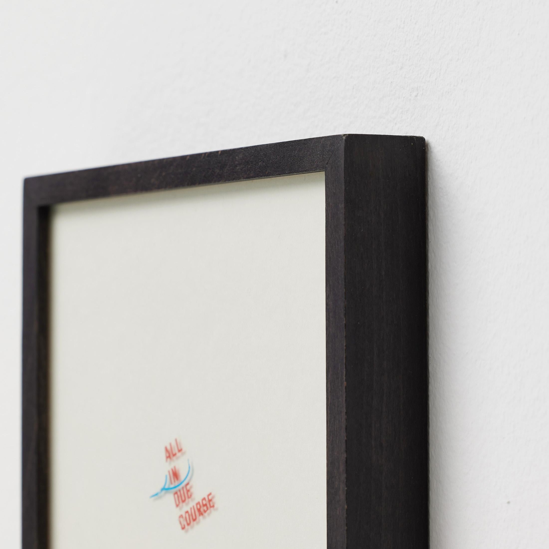 Gerahmtes Lawrence Weiner-Kunstwerk in limitierter Auflage, ALL IN DUE COURSE im Angebot 3