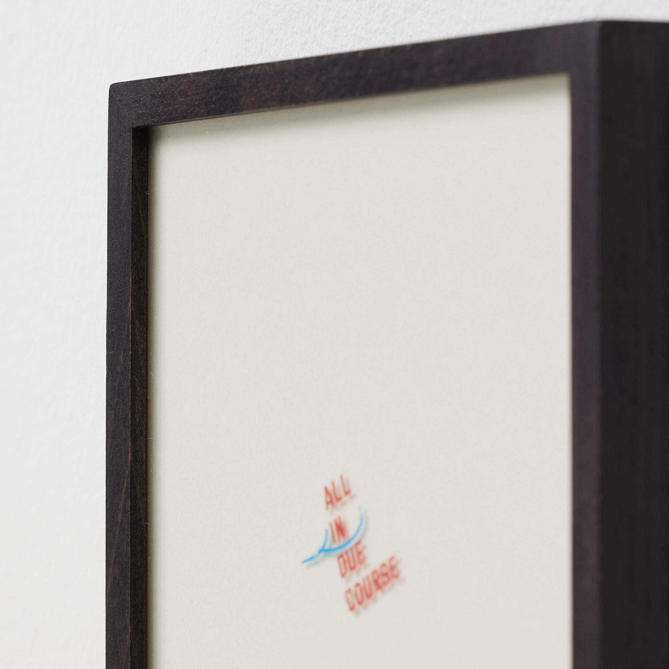 Gerahmtes Lawrence Weiner-Kunstwerk in limitierter Auflage, ALL IN DUE COURSE im Angebot 6