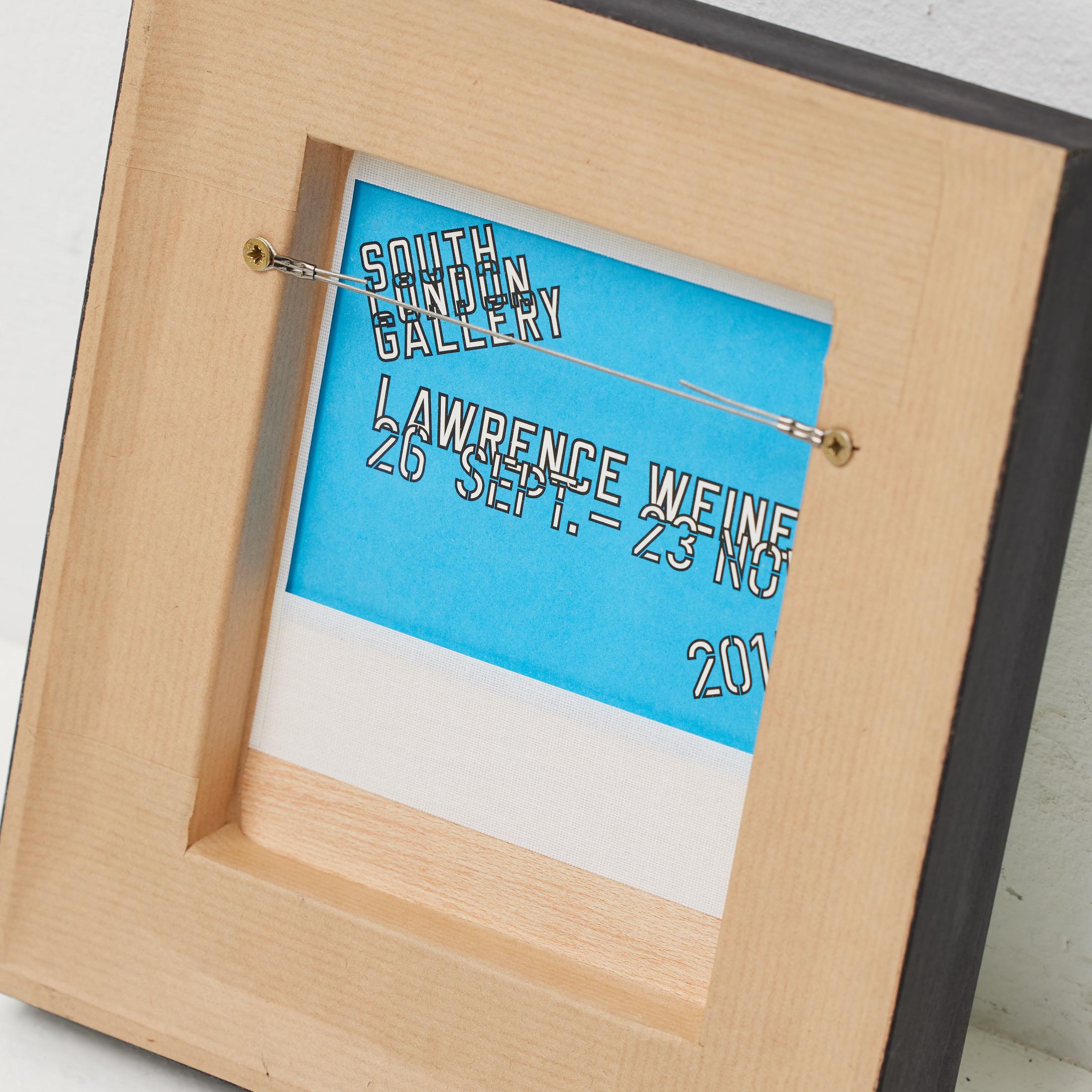 Gerahmtes Lawrence Weiner-Kunstwerk in limitierter Auflage, ALL IN DUE COURSE im Angebot 7
