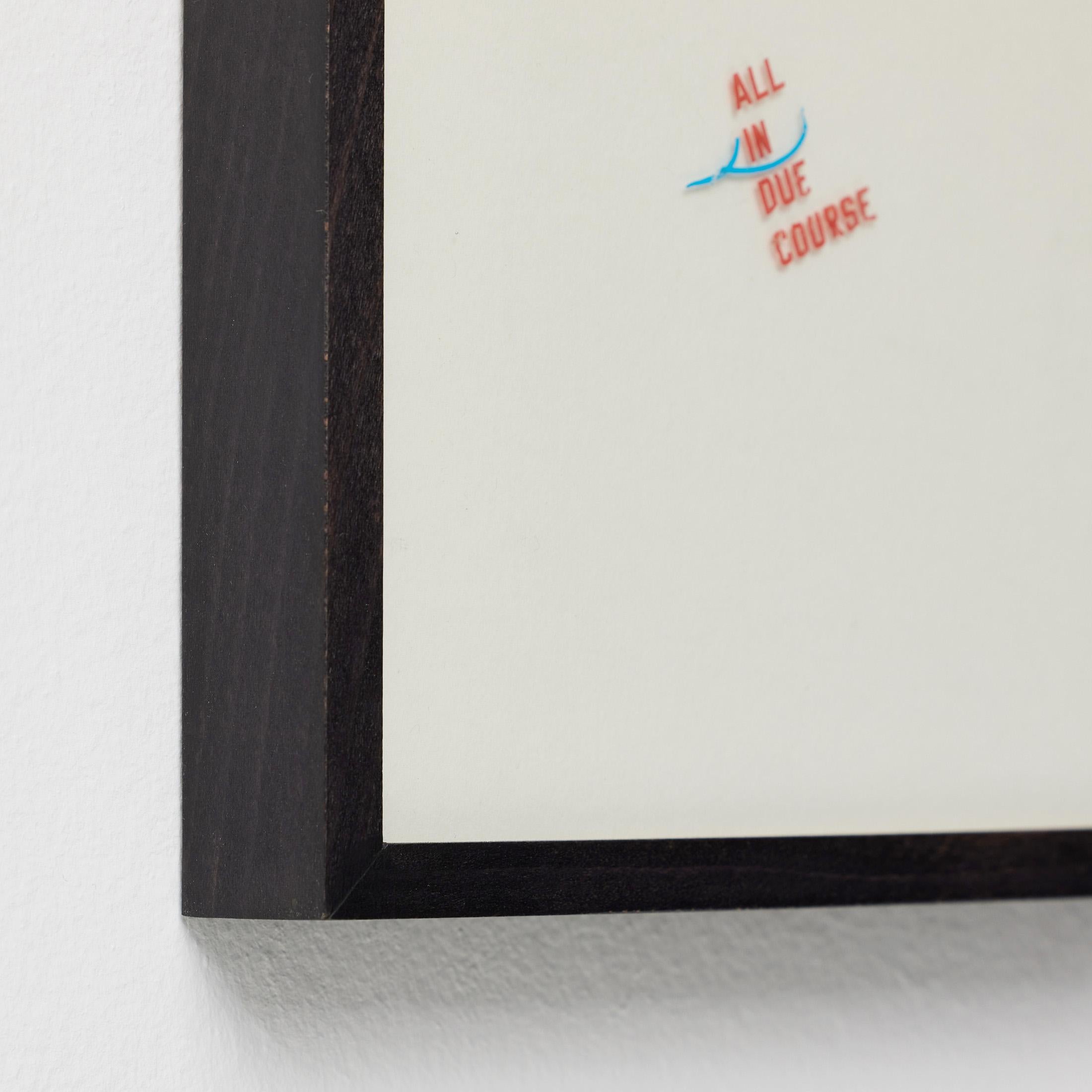 Gerahmtes Lawrence Weiner-Kunstwerk in limitierter Auflage, ALL IN DUE COURSE (21. Jahrhundert und zeitgenössisch) im Angebot