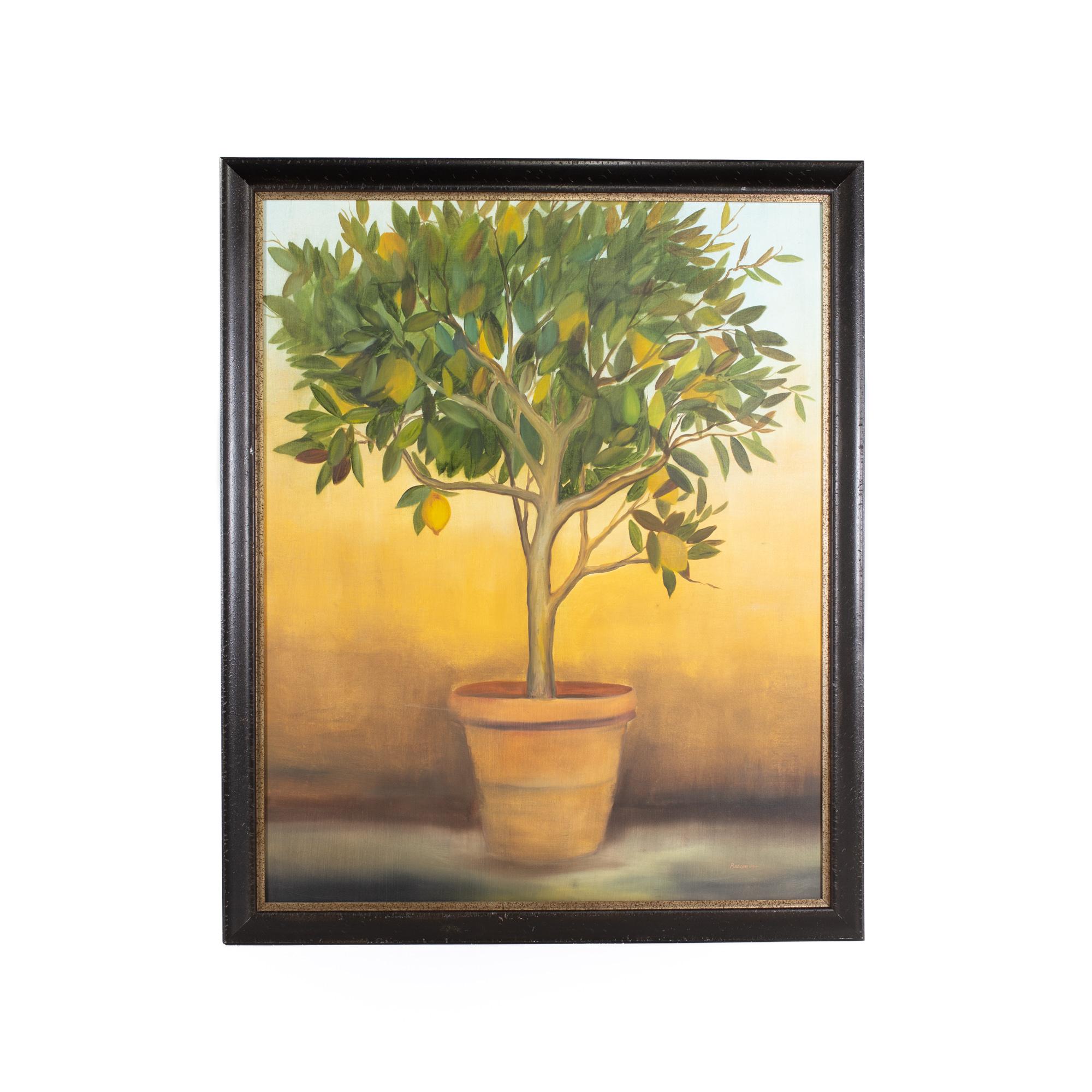 Framed Lemon tree painting on canvas

This painting measures: 55 wide x 1.5 deep x 67 inches high

This painting is in good vintage condition with minor marks, dents, and wear.

We take our photos in a controlled lighting studio to show as