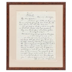 Gerahmter Brief aus den 1880er Jahren