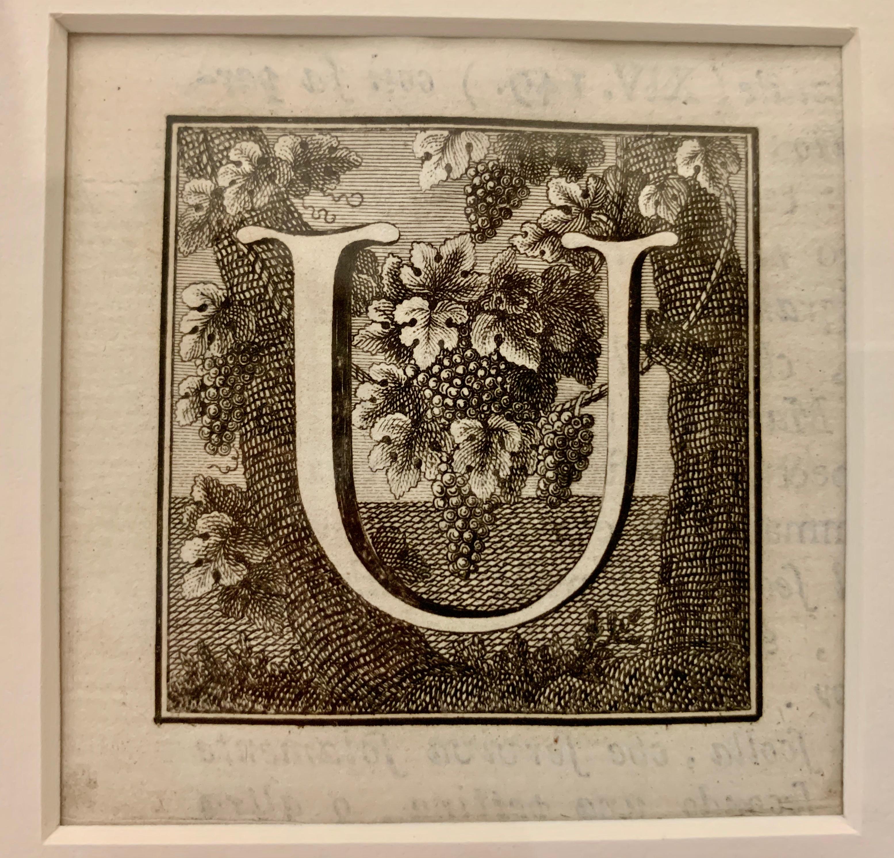 Hand-Crafted Framed Engraving of The Letter 