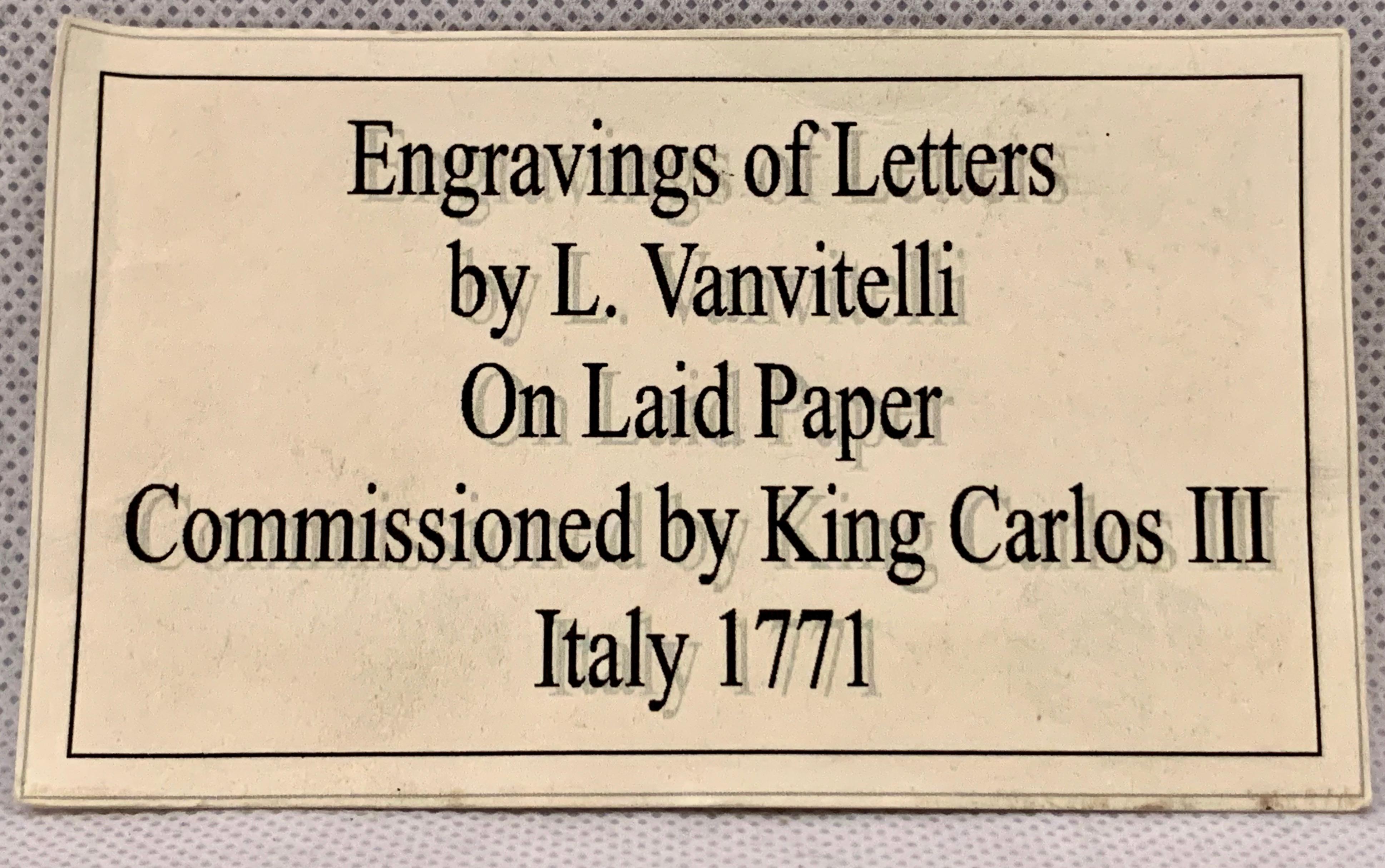 Neoclassical Engraving of the Letter 