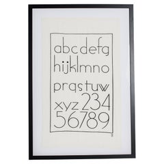 Stampa lettere e numeri con cornice su lino