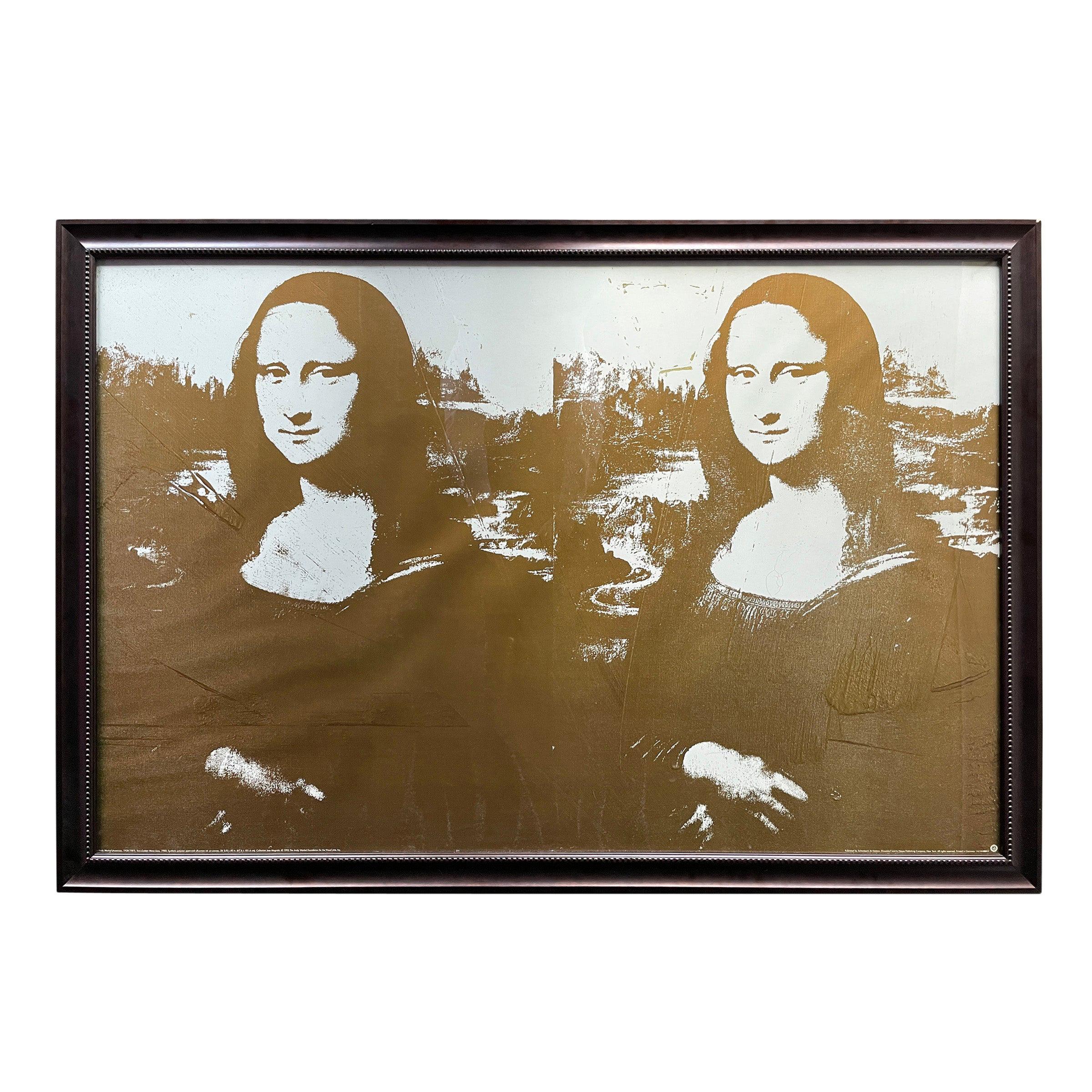Framed Limited Edition 'Two Golden Mona Lisas' Lithograph