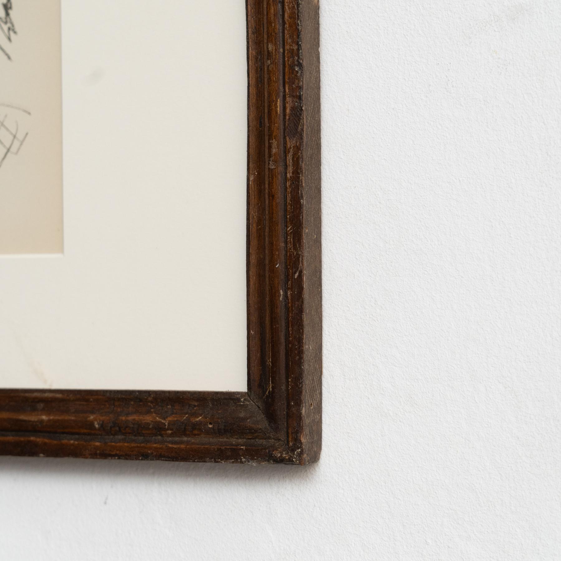 Litografia incorniciata su disegno originale di Matisse in vendita 5