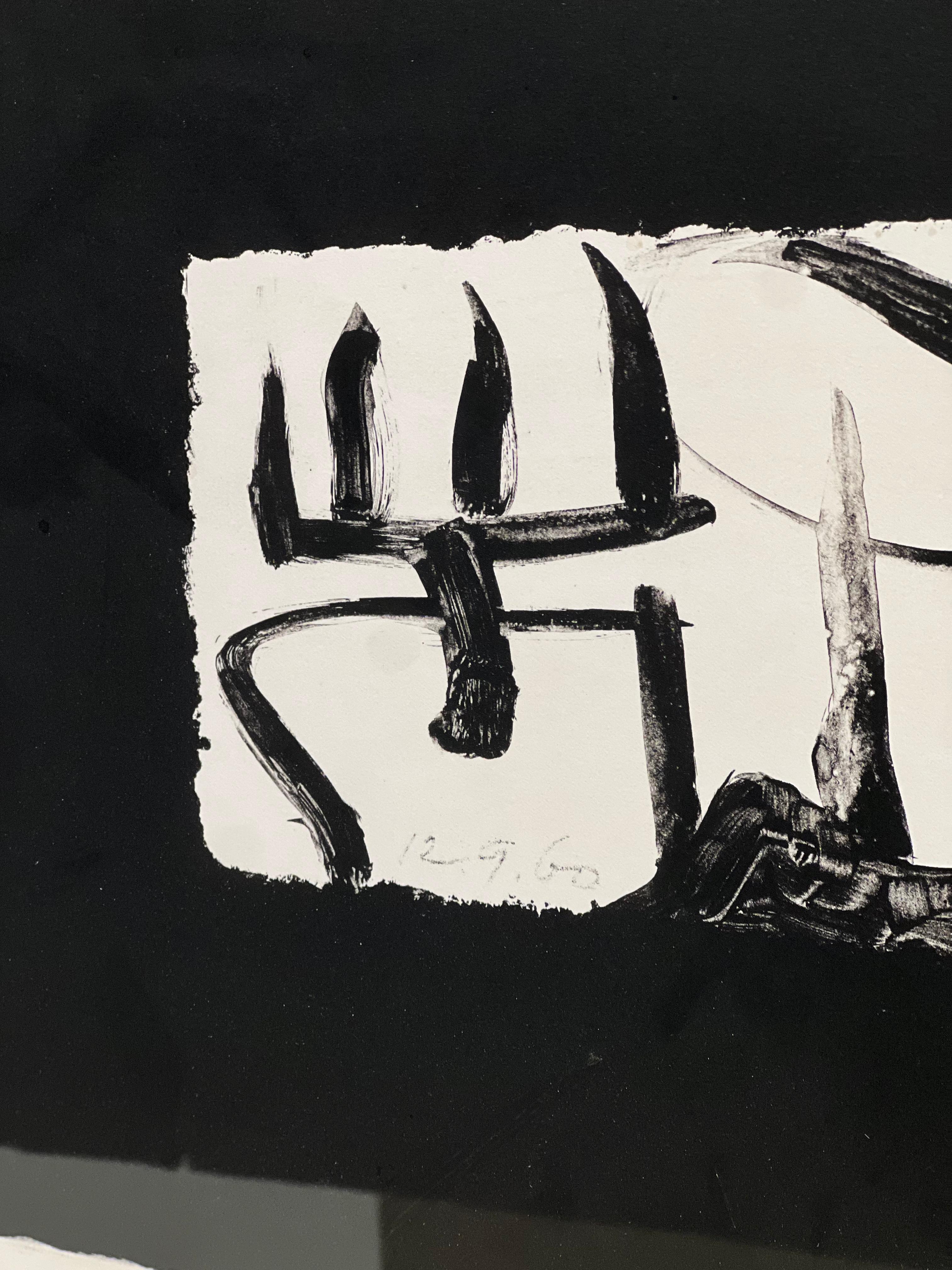 Litografía enmarcada de Adja Yunkers en venta 1