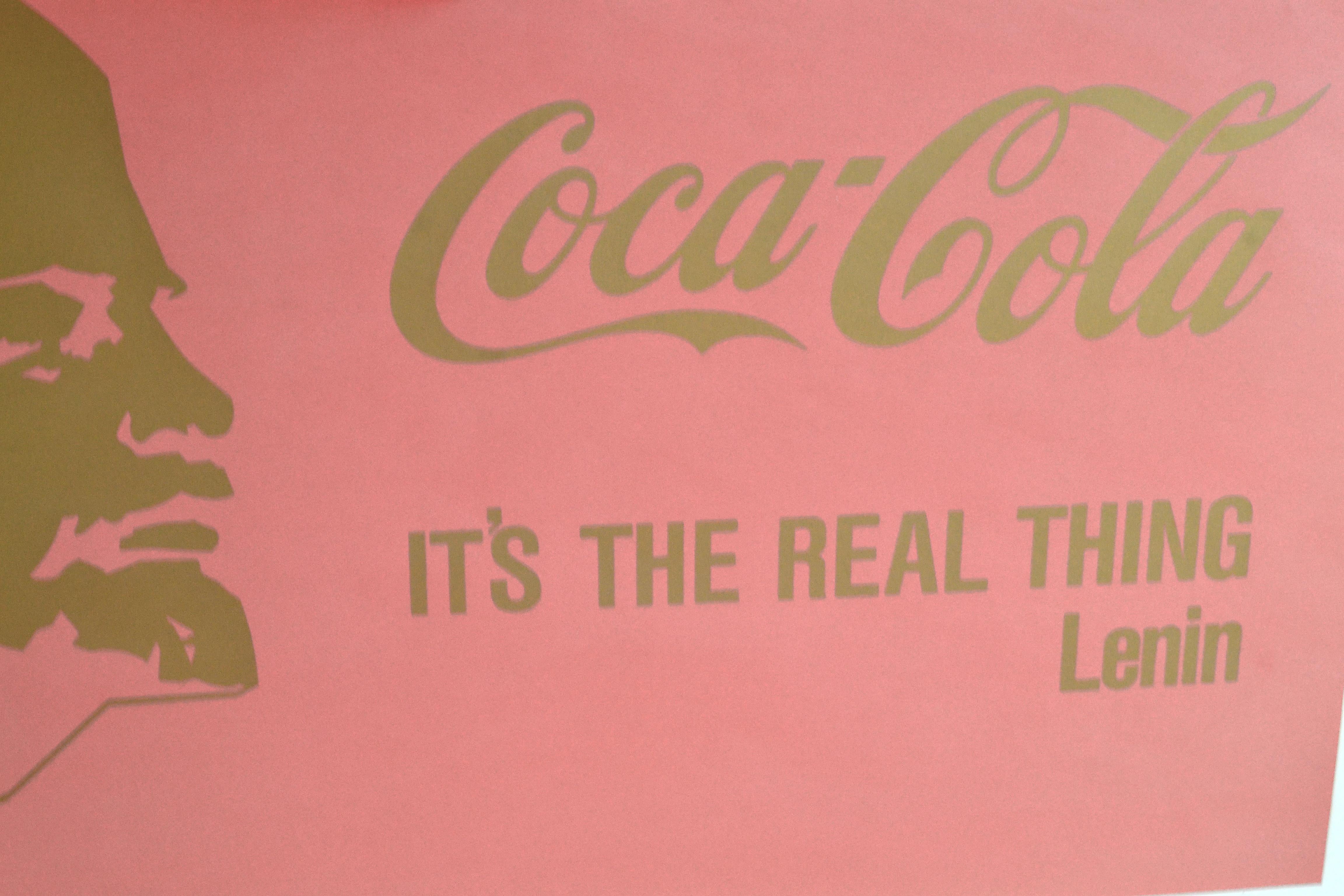 American Lithograph Lenin Coca-Cola, by Alexander Kosolapov (b. 1943) Numbered, Framed For Sale