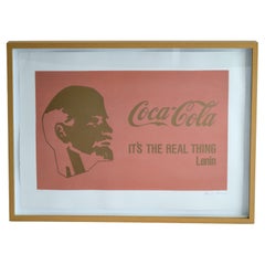 Litografía Lenin Coca-Cola, de Alexander Kosolapov (n. 1943) Numerada, enmarcada