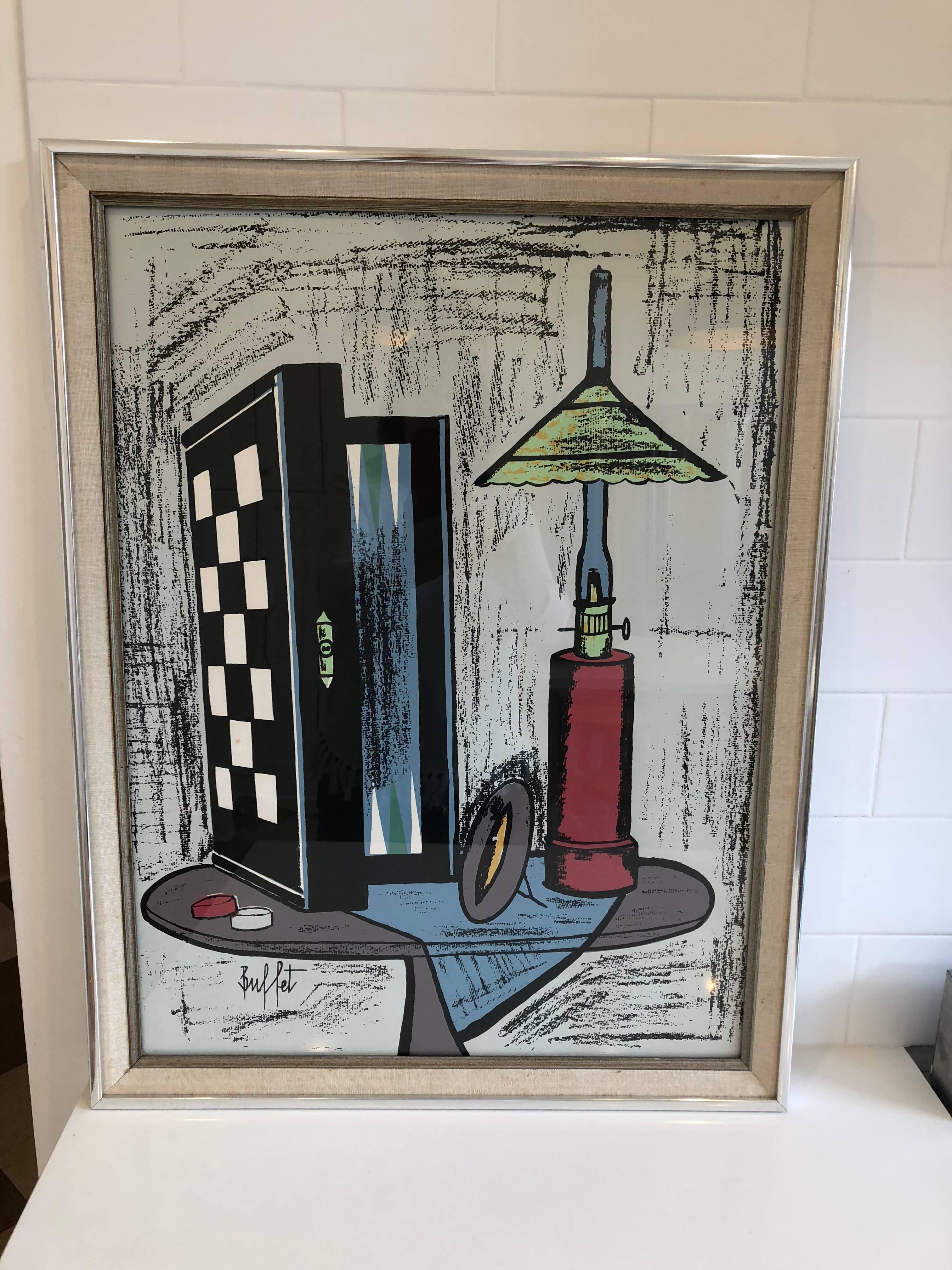 Framed Lithograph by Bernard Buffet In Excellent Condition For Sale In Geneva, IL