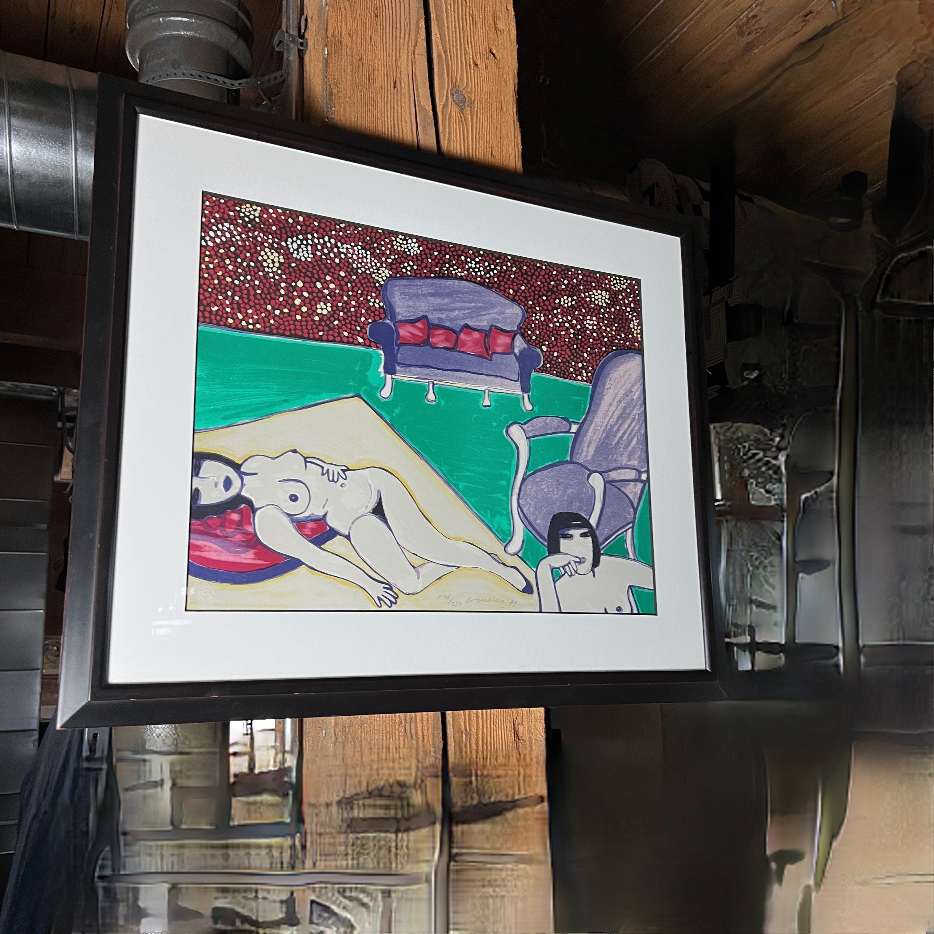 Modern Framed Lithograph by Corneille titled 