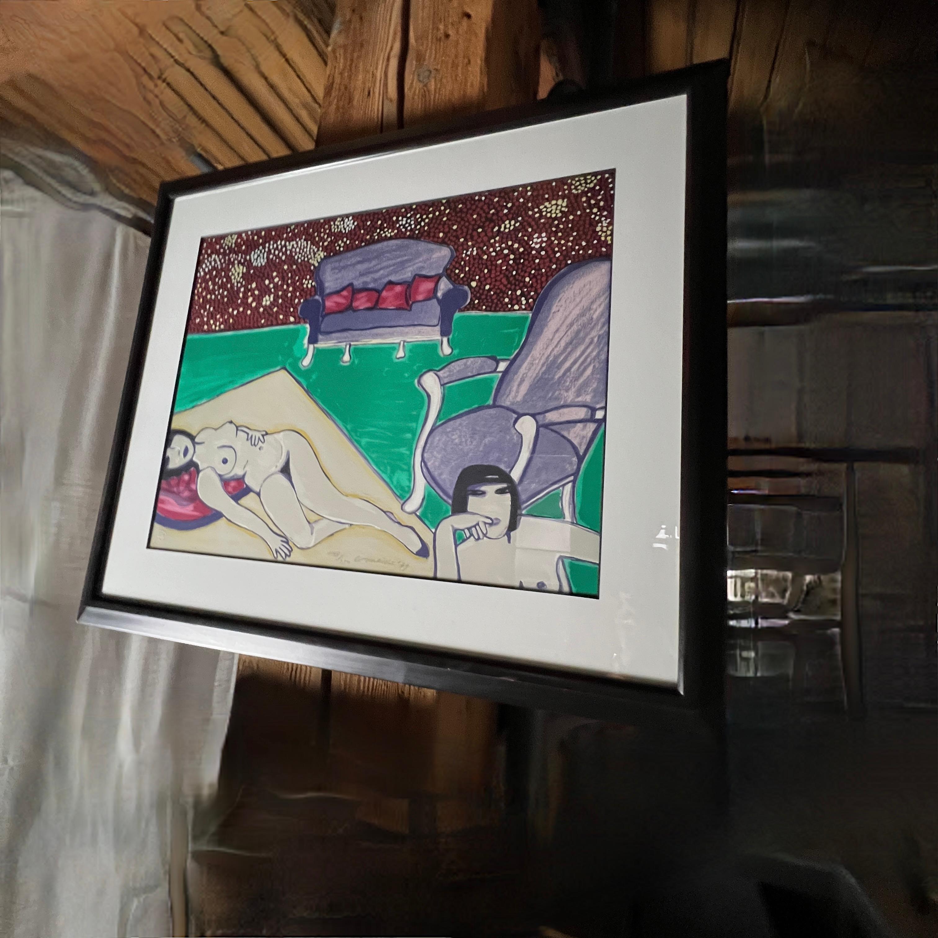 Framed Lithograph by Corneille titled 