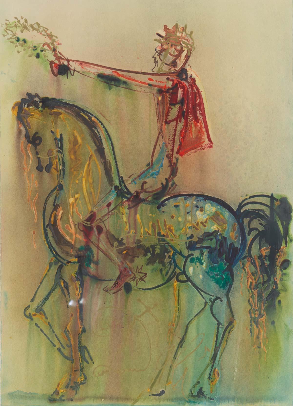 Gerahmte Lithografie von Dali, signiert und nummeriert 151/250, 20. Jahrhundert.

Maße: L 50 cm. H 66 cm.
