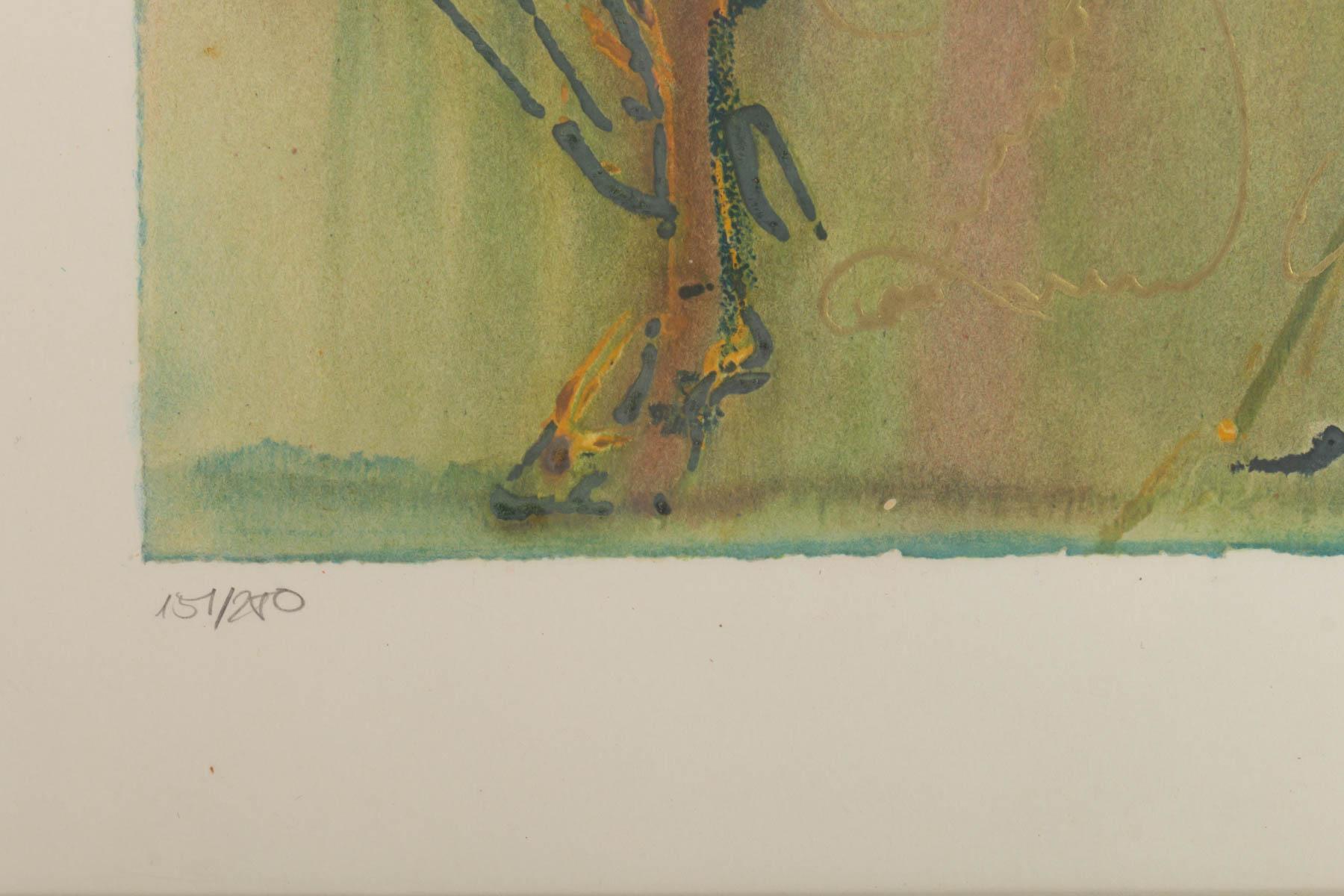 Gerahmte Lithographie von Dali, signiert und nummeriert, 20. Jahrhundert im Zustand „Gut“ in Saint-Ouen, FR
