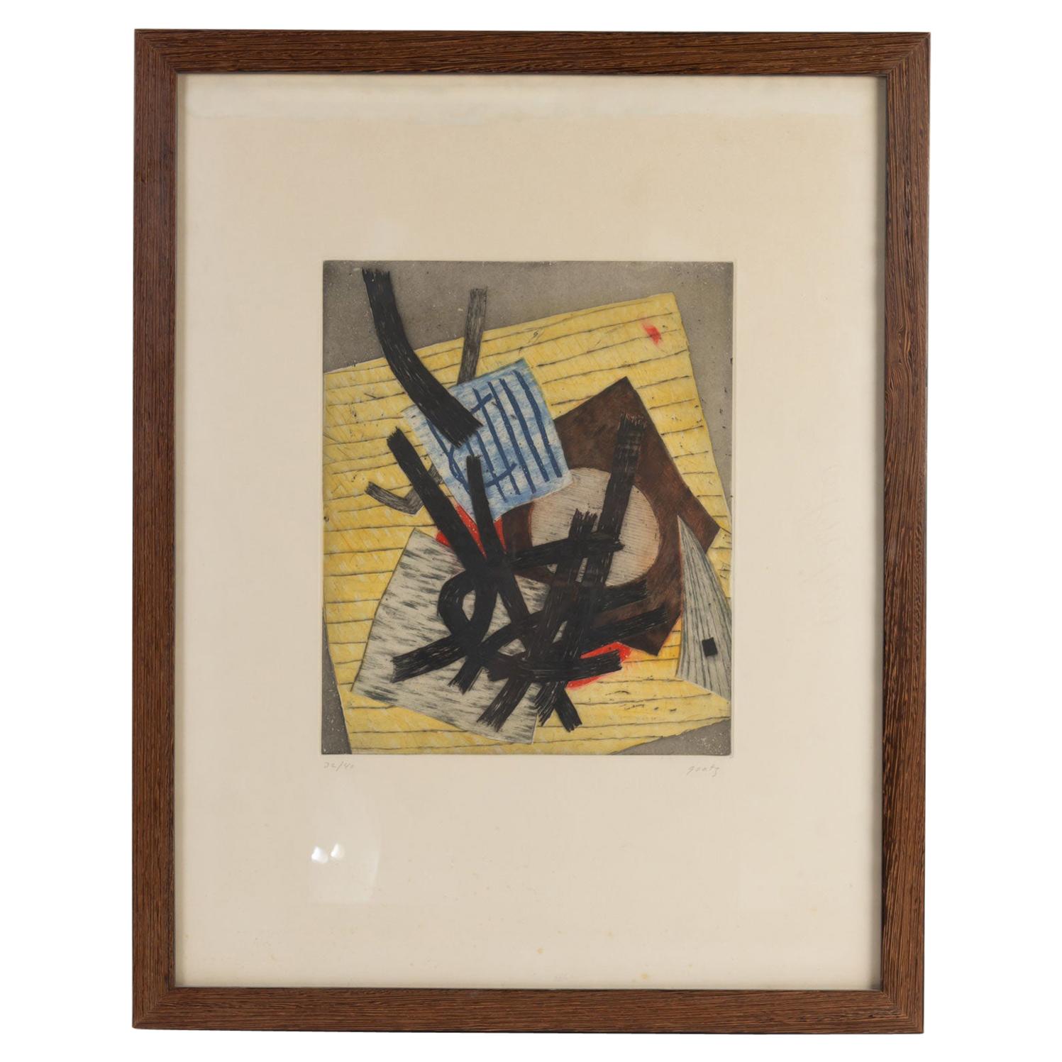 Framed Lithograph by Goetz, Signed and Numbered, 20th Century