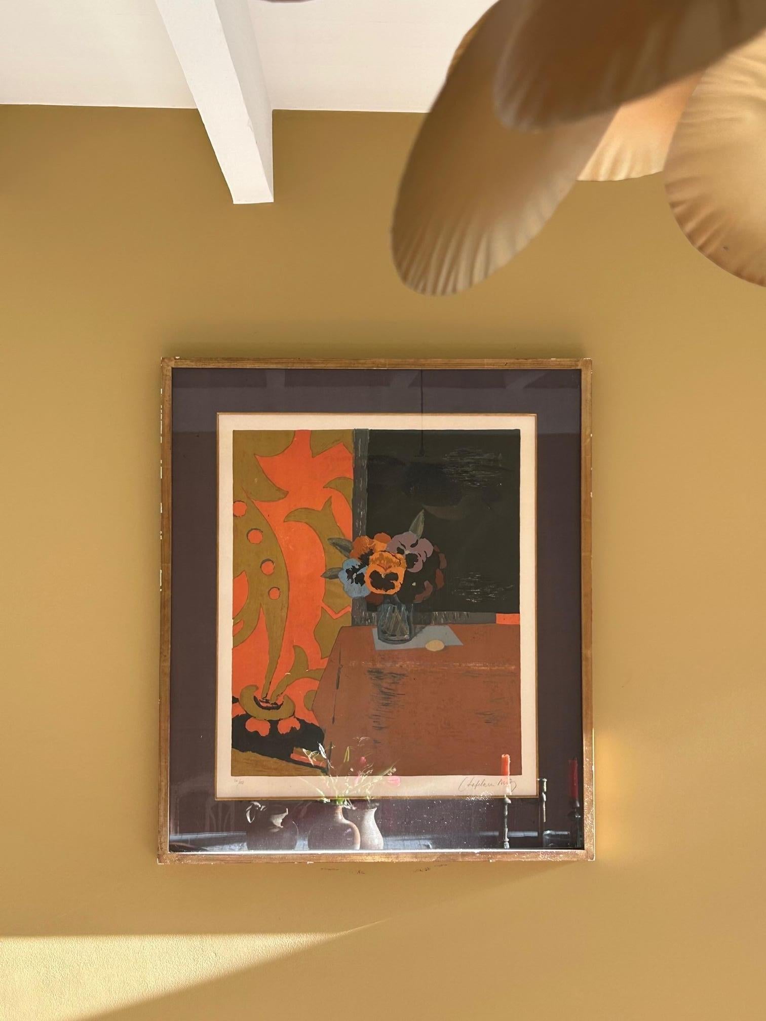 Una bellissima litografia, con colori magnifici. La cornice è un po' danneggiata sui lati, patinata dalla vita, ma bellissima.
Roger Chapelain, noto come Roger Chapelain Midy, nacque il 24 agosto 1904 a Parigi e morì nella stessa città il 30 marzo
