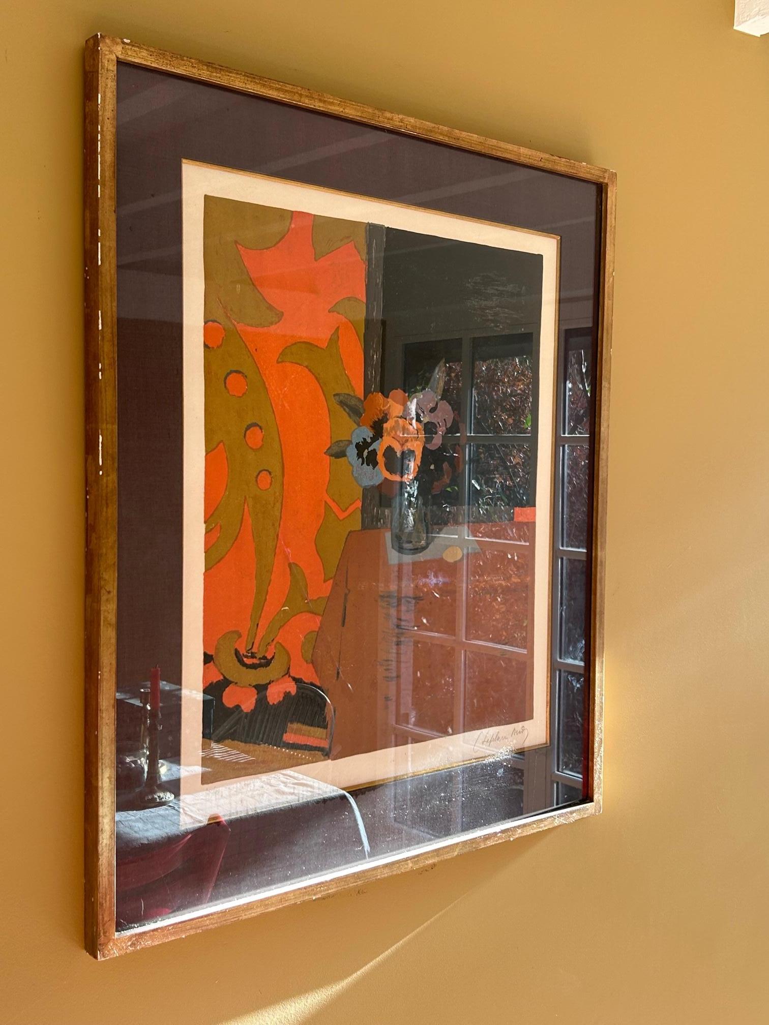 Metà XX secolo Litografia incorniciata di Roger Chapelain Midy in vendita