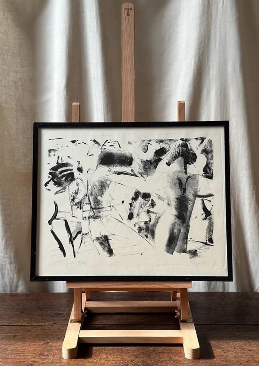 Framed Lithograph, Dance Company Leipzig, By Dietrich Burger (b 1935) , German 

Lithograph Signed & Dated

Framed Measurements - 51.5cm x 40 cm x 1.5cm

Dietrich Burger (born 14 August 1935) is a German painter and graphic artist.
