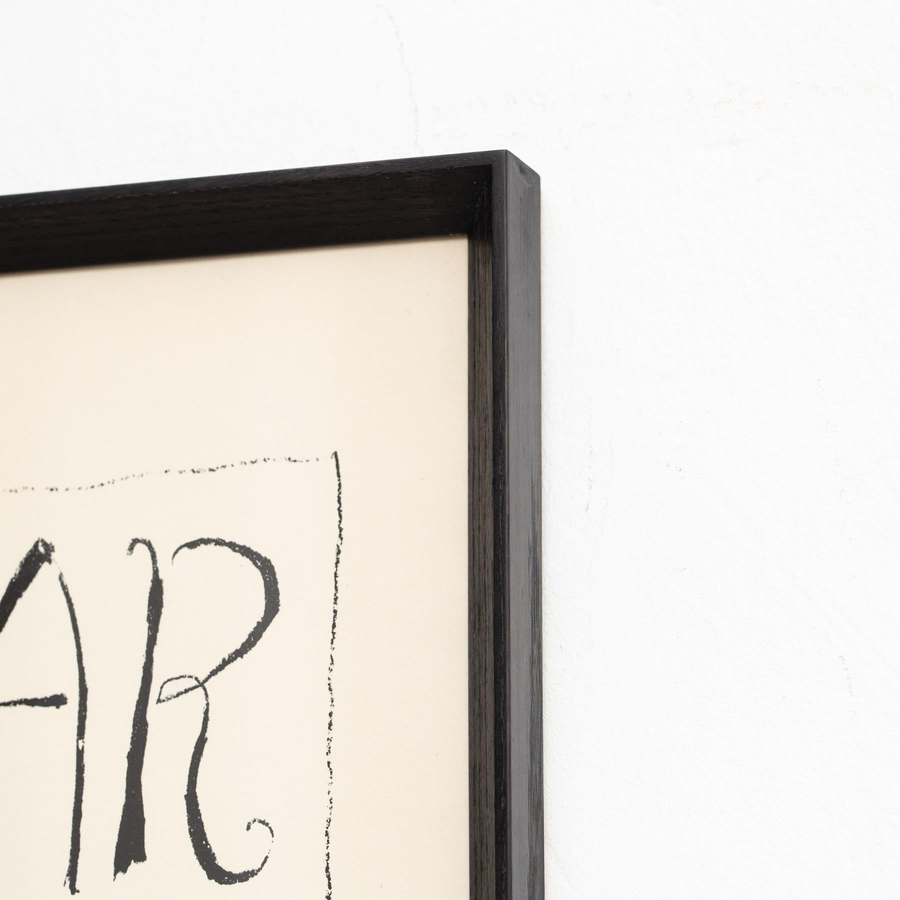 Poster litografico incorniciato della mostra Disegni di Picasso, circa 1961 in vendita 2