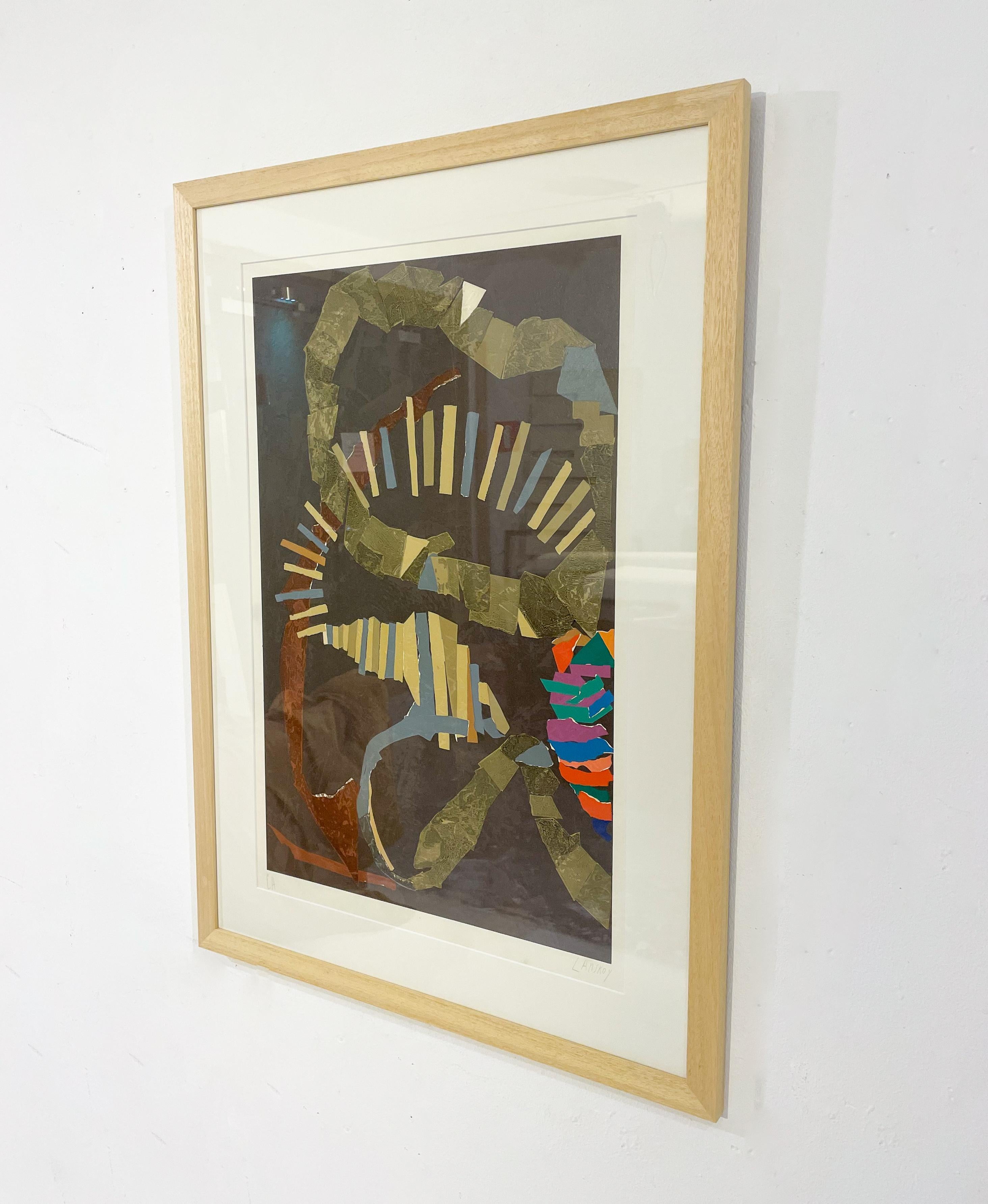 Mid-Century Modern Framed Lithography by André Lanskoy, 1970s - Signed