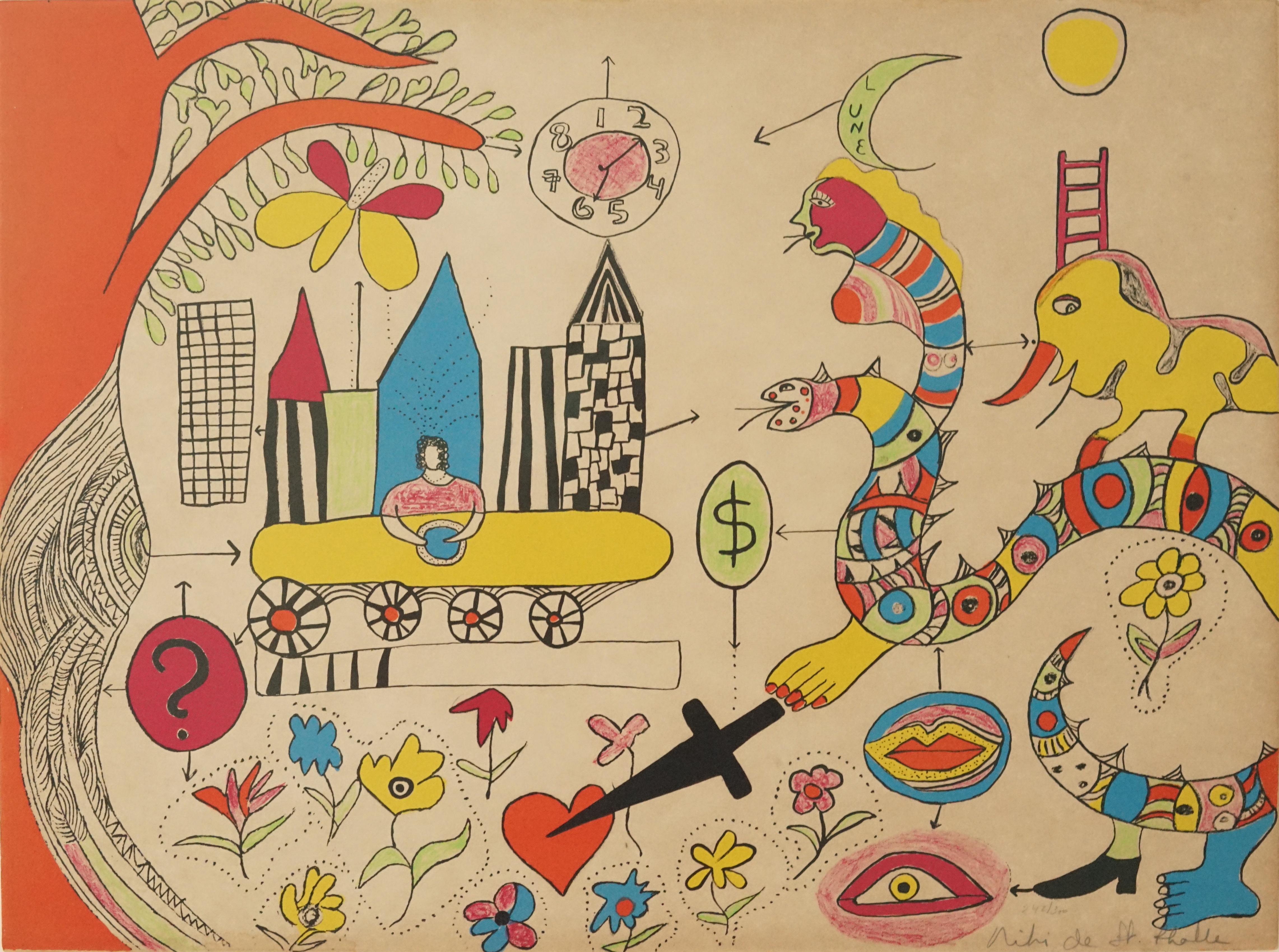 Lithographie encadrée « Le Couteau » de Niki de Saint Phalle, 1972 en vente 3