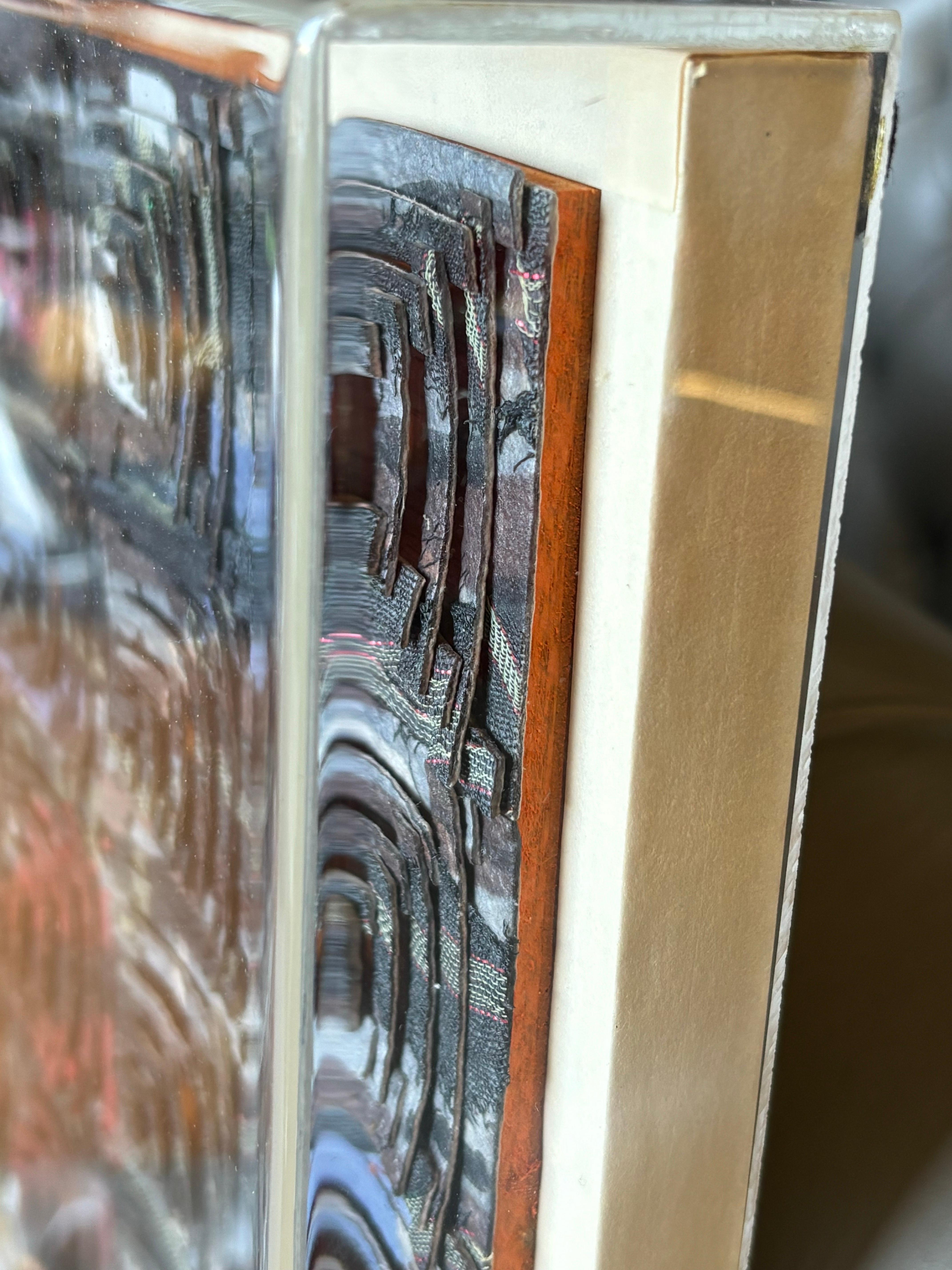Modern Framed Lucite Collage For Sale