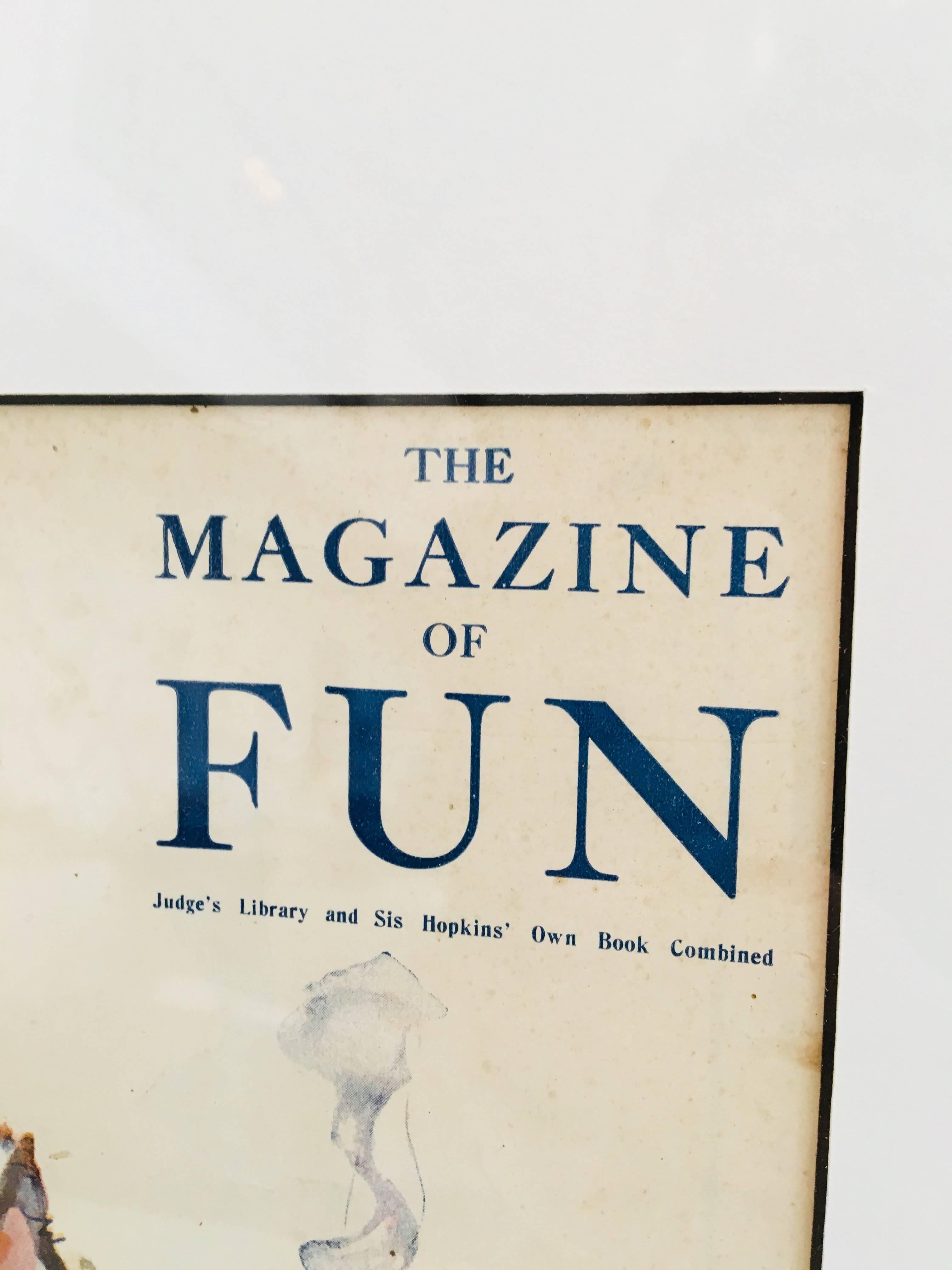 Framed magazine of fun cover
