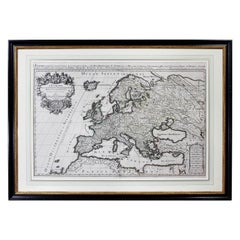 Framed Map of Europe by Nicholas Sanson