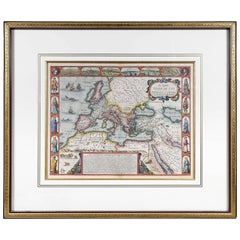 Antique Framed Map of Roman Empire