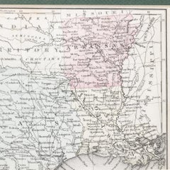 Framed Map of Texas Circa 1880