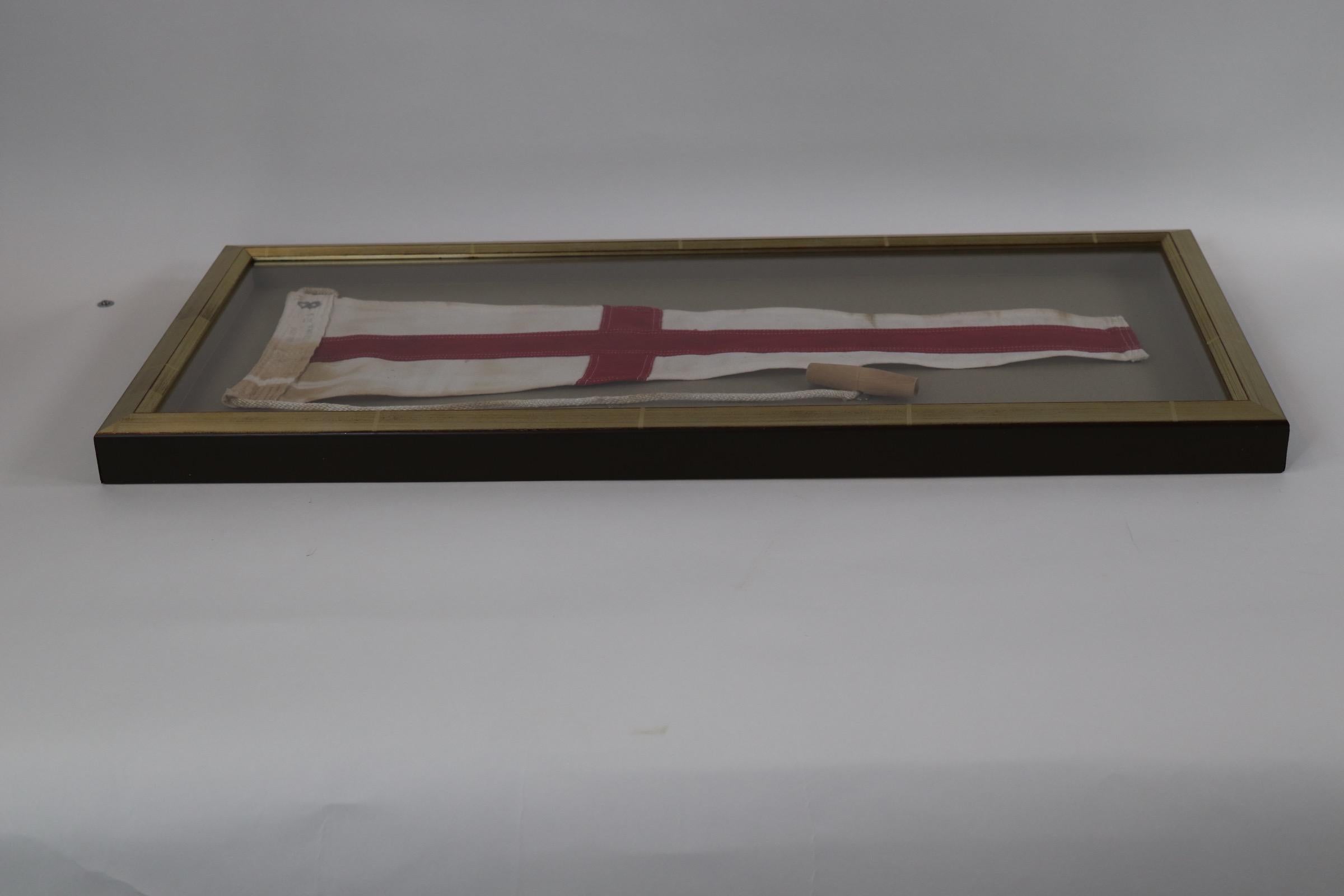 Mid-20th Century Framed Maritime Flag of Number 8