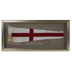 Vintage Framed Maritime Flag of Number 8