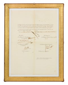 Framed Maritime Passport signed by Napoleon Bonaparte