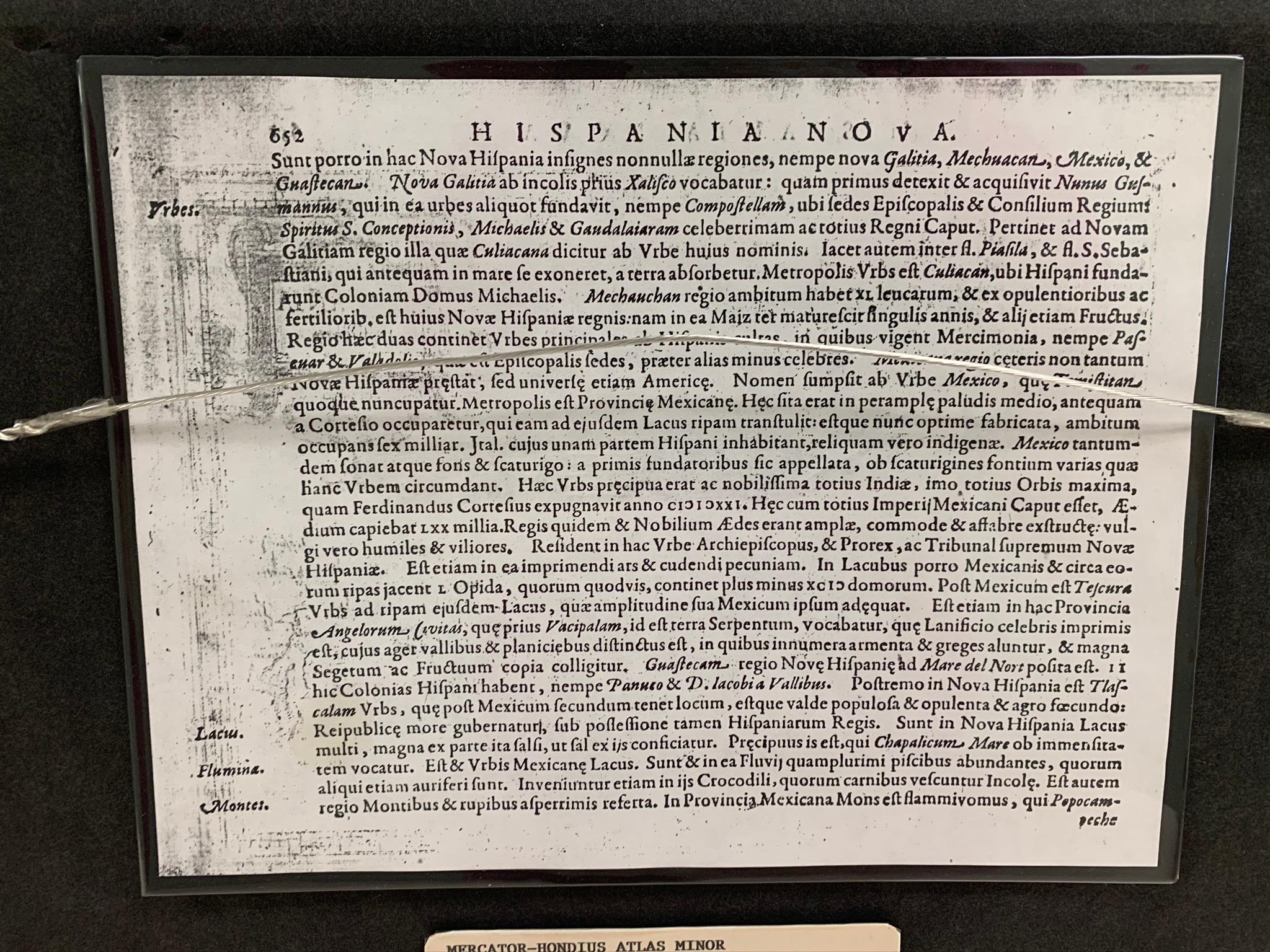 Carte mineure Mercator Hondius Hispania Nova Atlas encadrée en vente 5