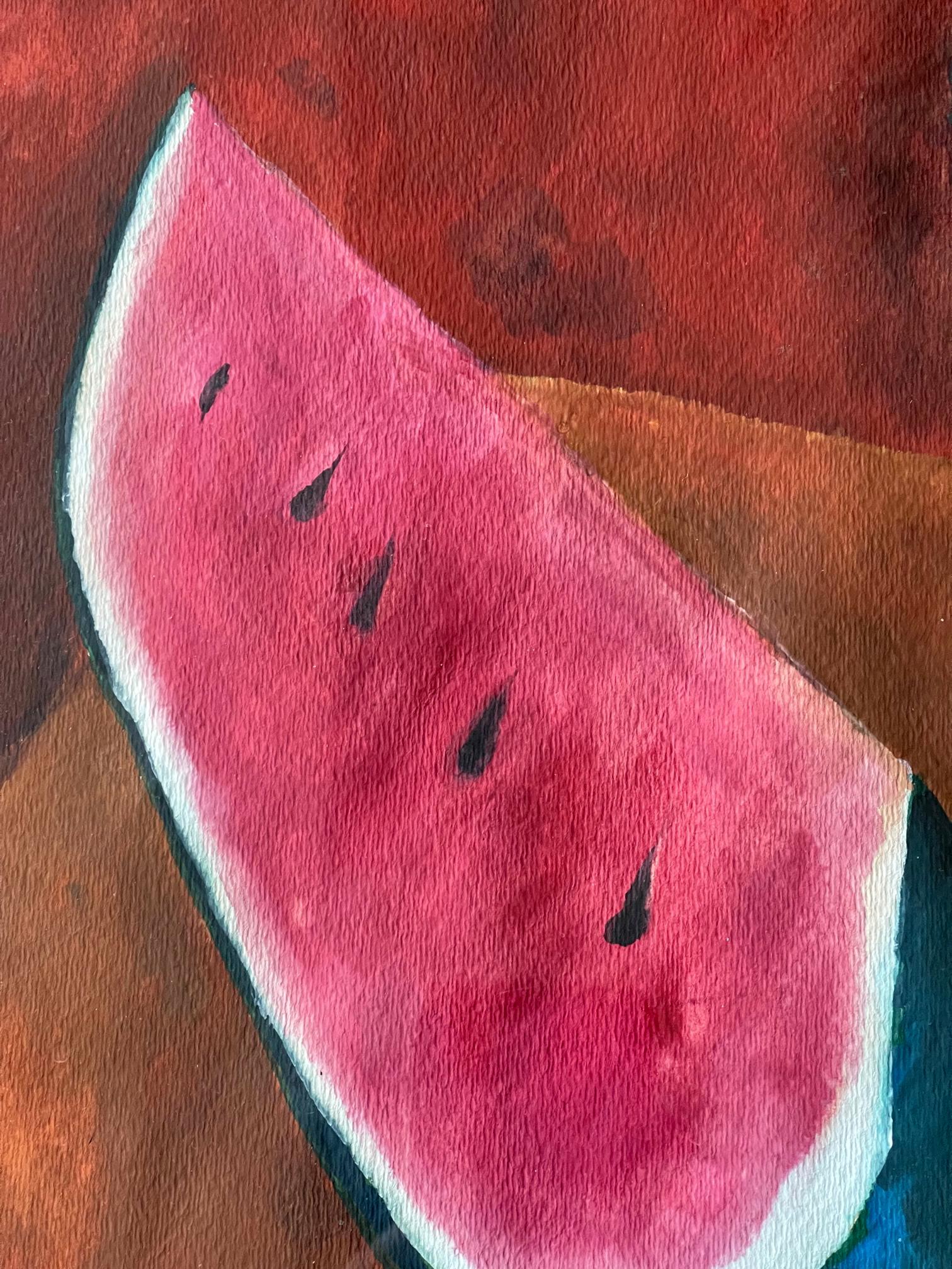 Modern Framed Mexican Watercolor on Paper Attributed to Rufino Tamayo For Sale